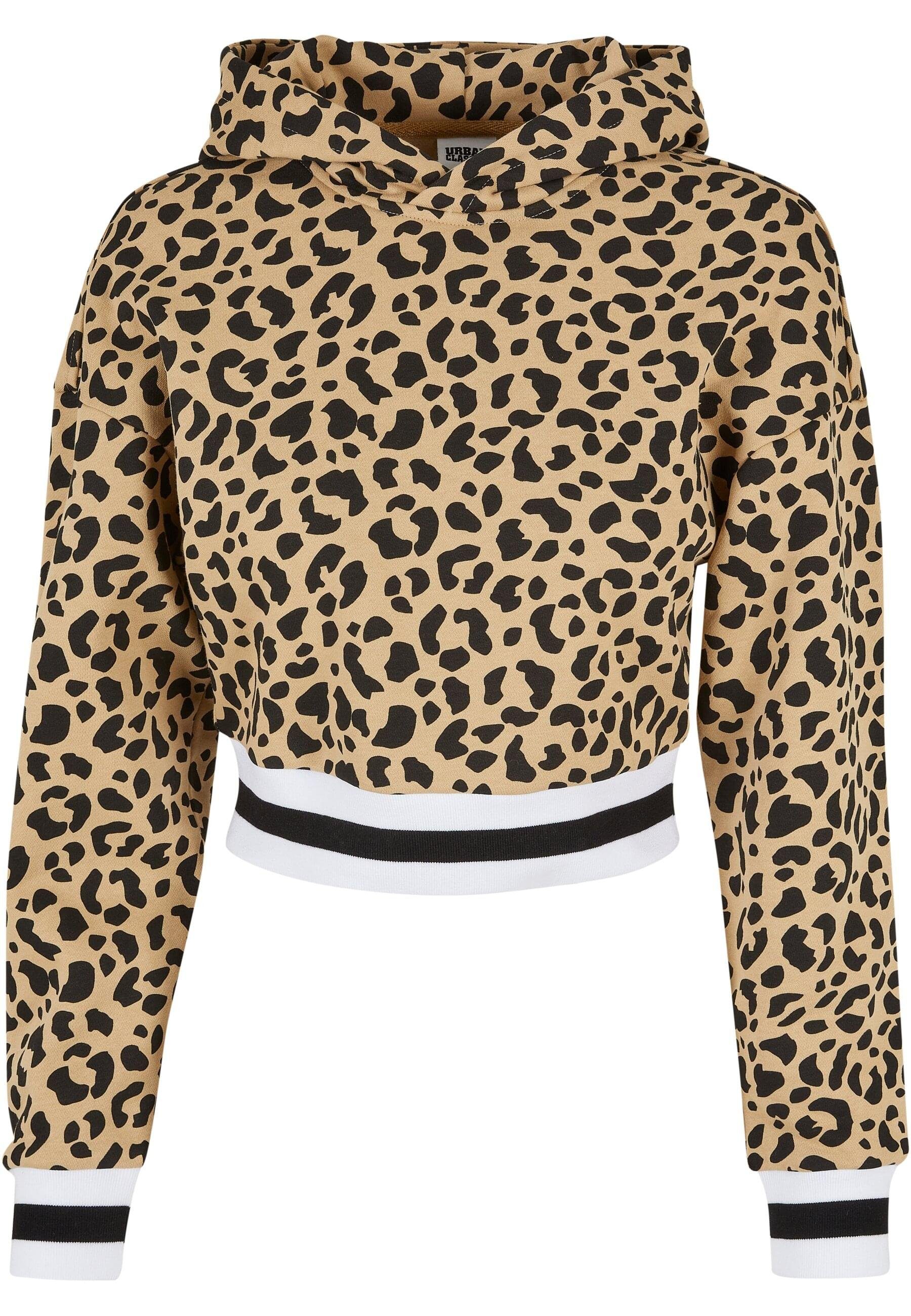Kapuzenpullover Urban Classics Damen Ladies Short AOP College Hoody