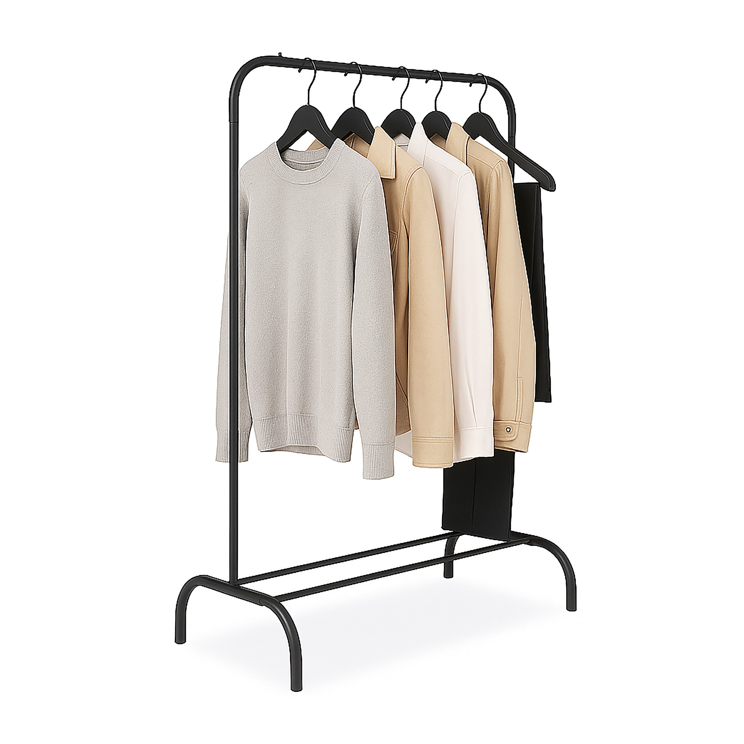 relaxdays Kleiderständer mit Ablage, schwarz günstig online kaufen