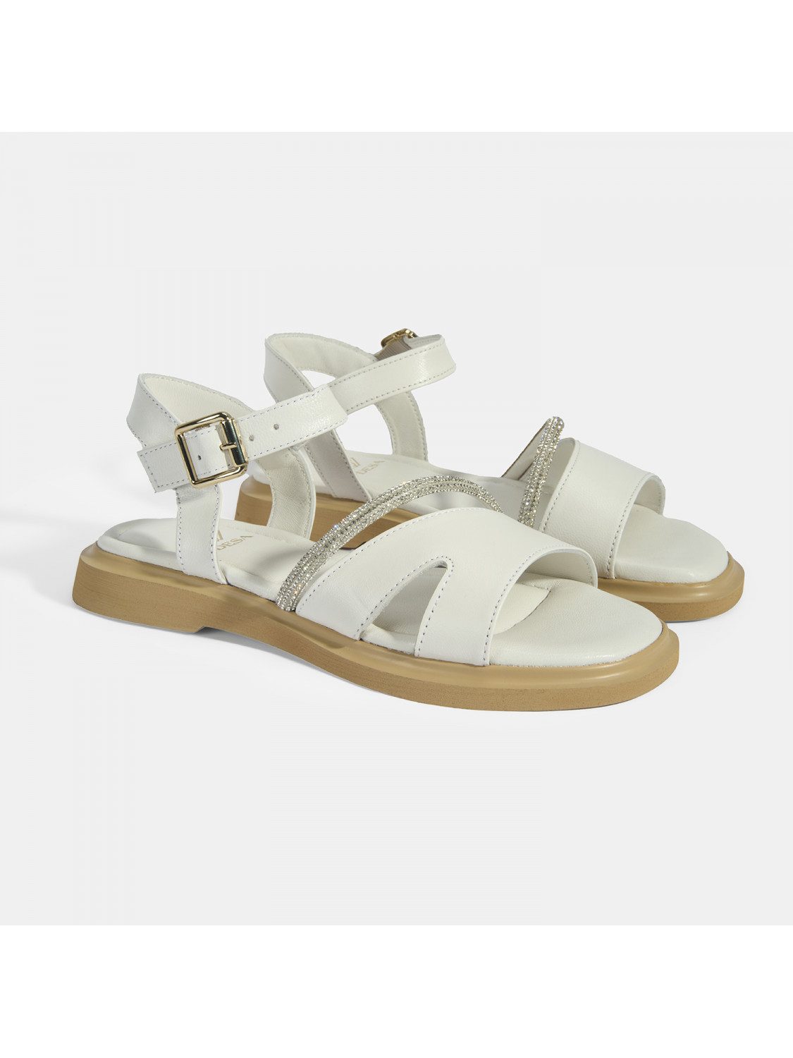 Desa Desa Damen-Sandalen – Obermaterial und Futter aus Leder, flacher Absat günstig online kaufen
