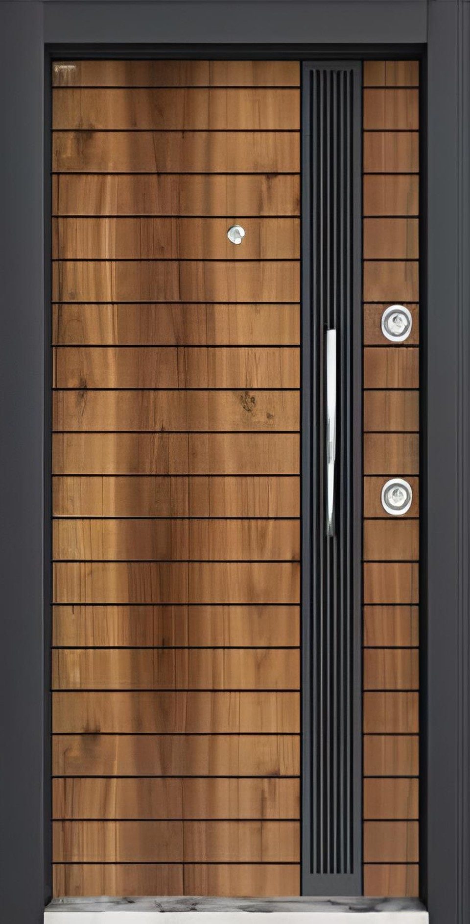 Xlmoebel Haustür XLMOEBEL BLX-96 braune Eingangstür aus Aluminium und Kunststoff (1-St), Made in Europa