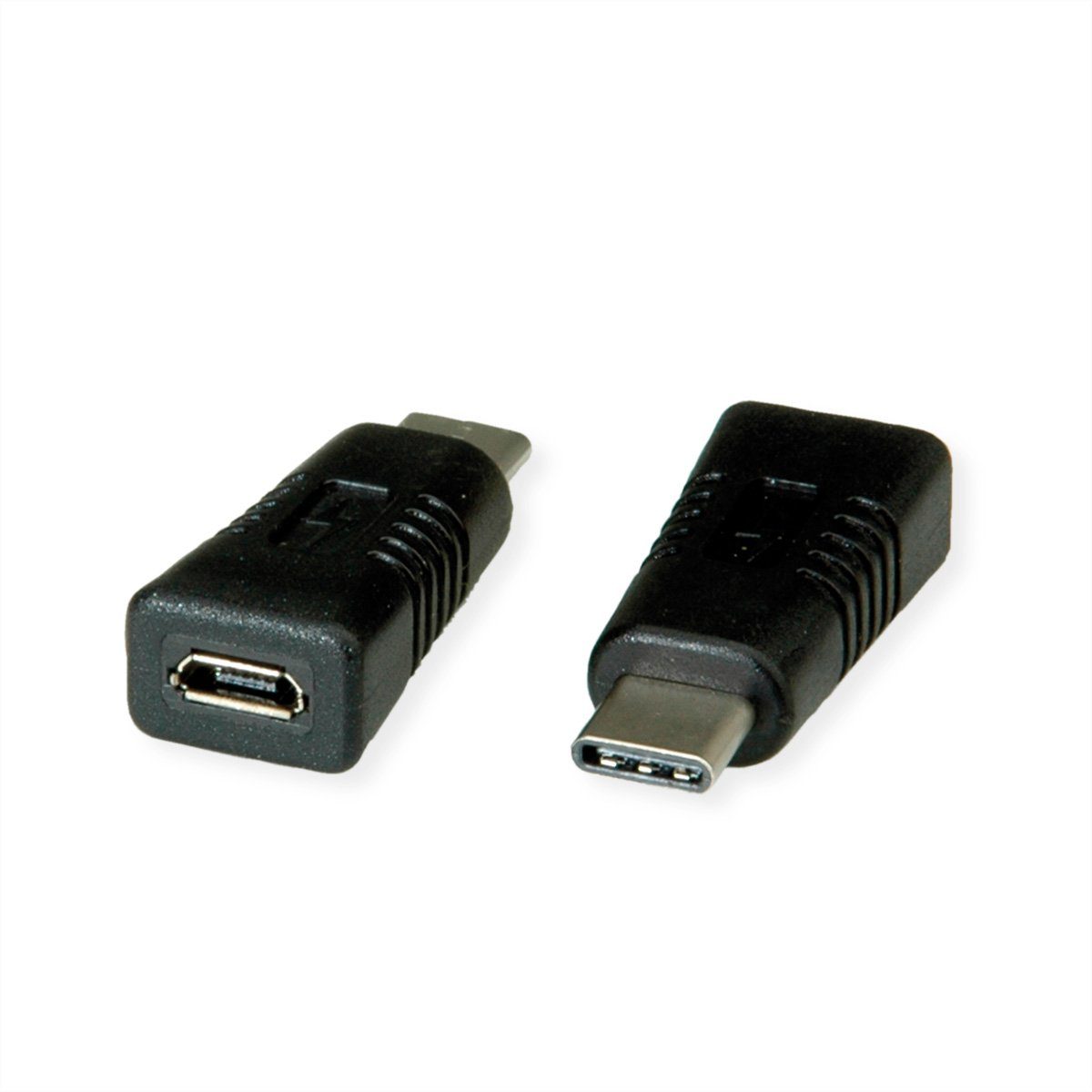VALUE USB 2.0 Adapter, Typ C - MicroB, ST/BU, OTG Computer-Adapter USB Typ C (USB-C) Männlich (Stecker) zu USB 2.0 Typ Micro B Weiblich (Buchse), 2.0 cm