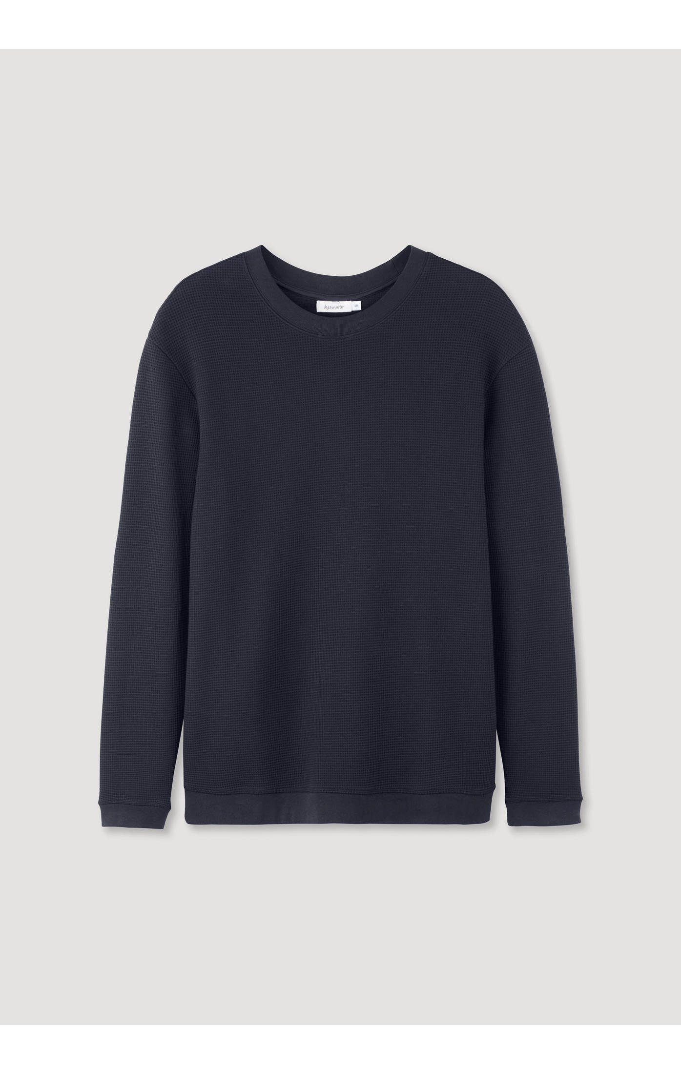 Hessnatur Sweatshirt Regular reiner marine Bio-Baumwolle (1-tlg) aus