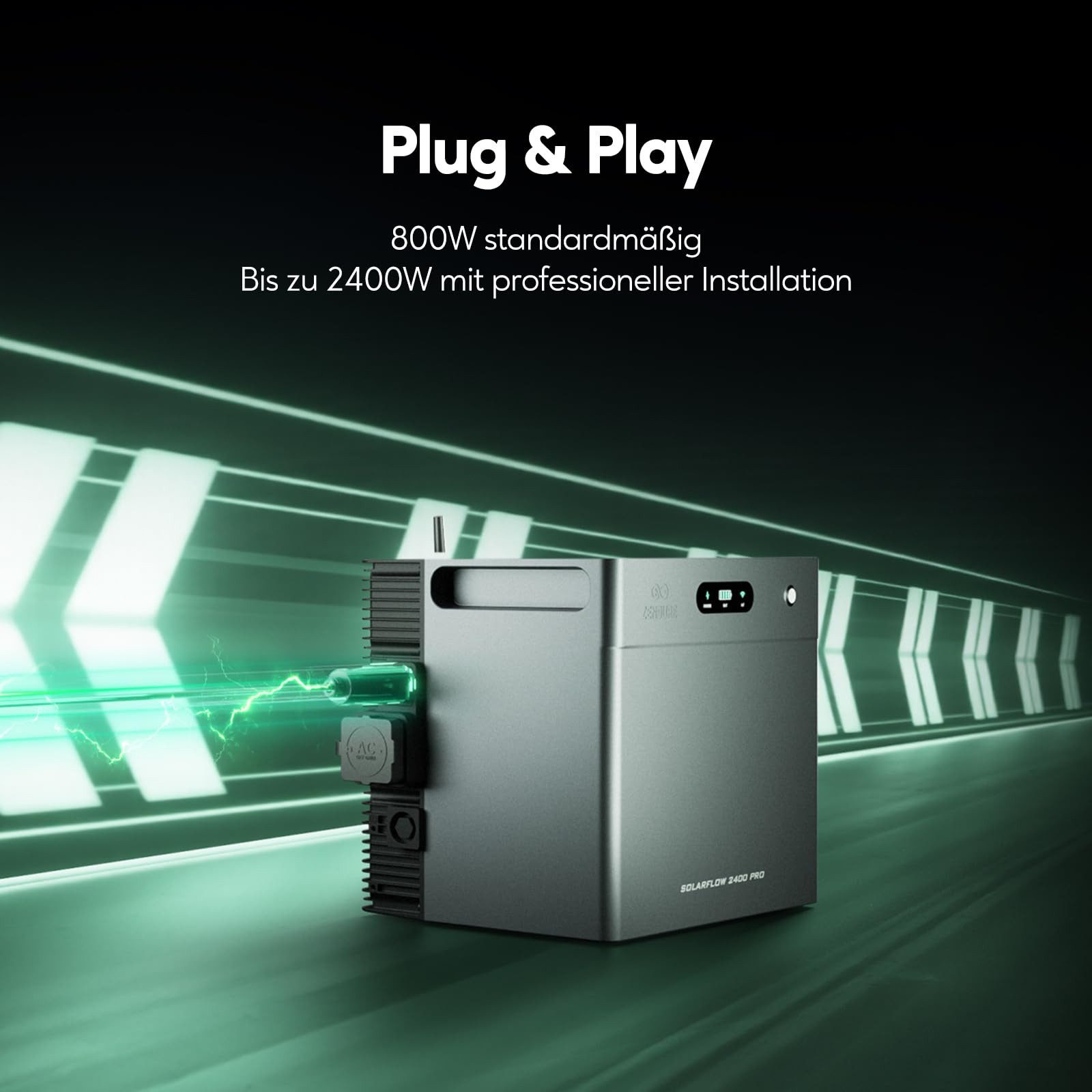 ZENDURE SuperCharged Balkonkraftwerk Zendure SolarFlow 2400 Pro Speicher für Balkonkraftwerk 2,4 kWh