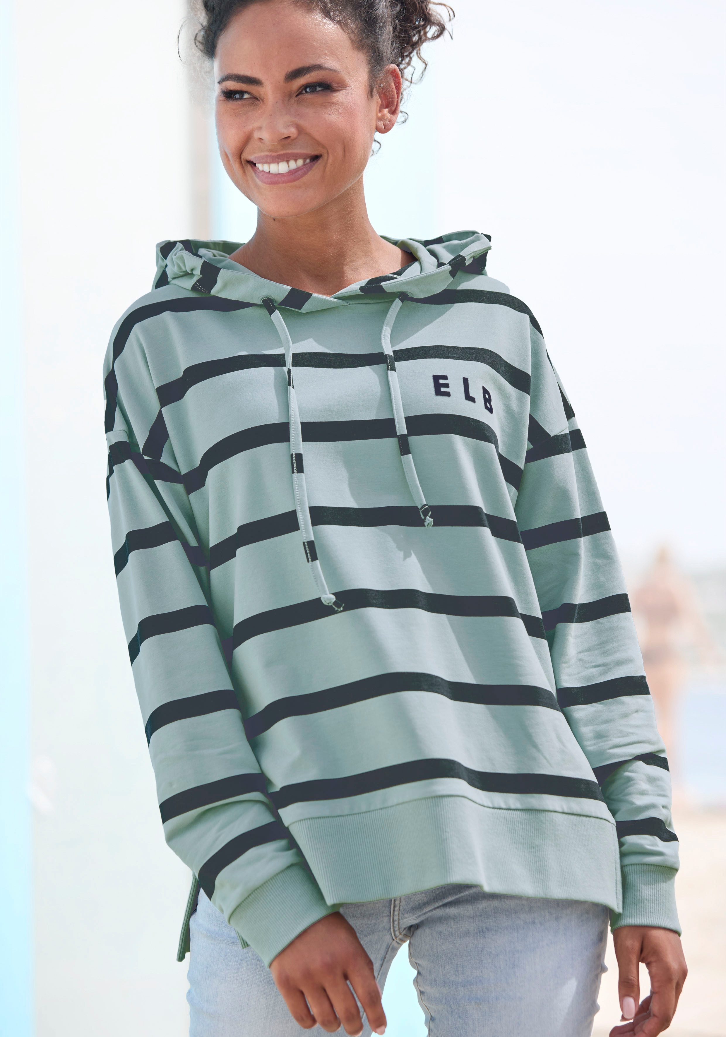 Elbsand Kapuzensweatshirt mit Logoprint günstig online kaufen