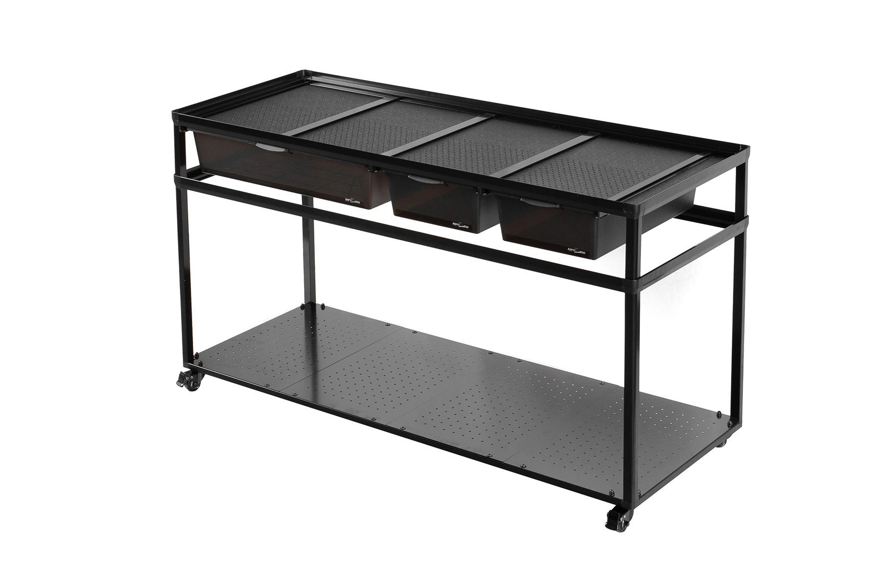 Terrarium ReptiZoo, Zuchtrack (Unterschrank INO20) 4-fach, rollbar, inkl. 2 Boxe