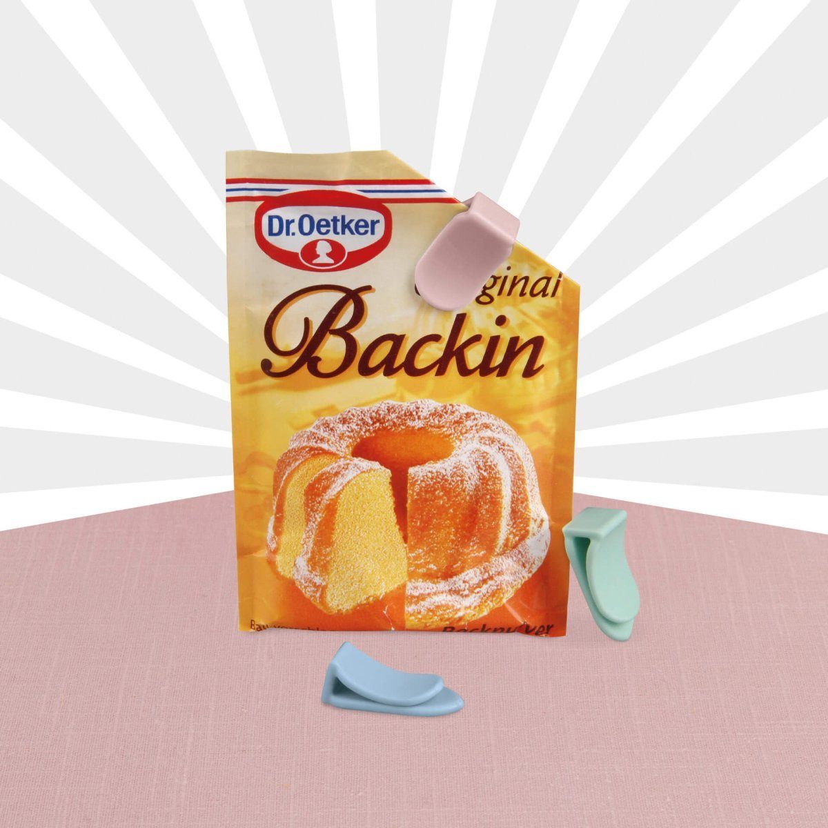 Dr. Oetker Küchenhelfer Verschlussklammer Tütenclips, mini – Bild 2 von 2