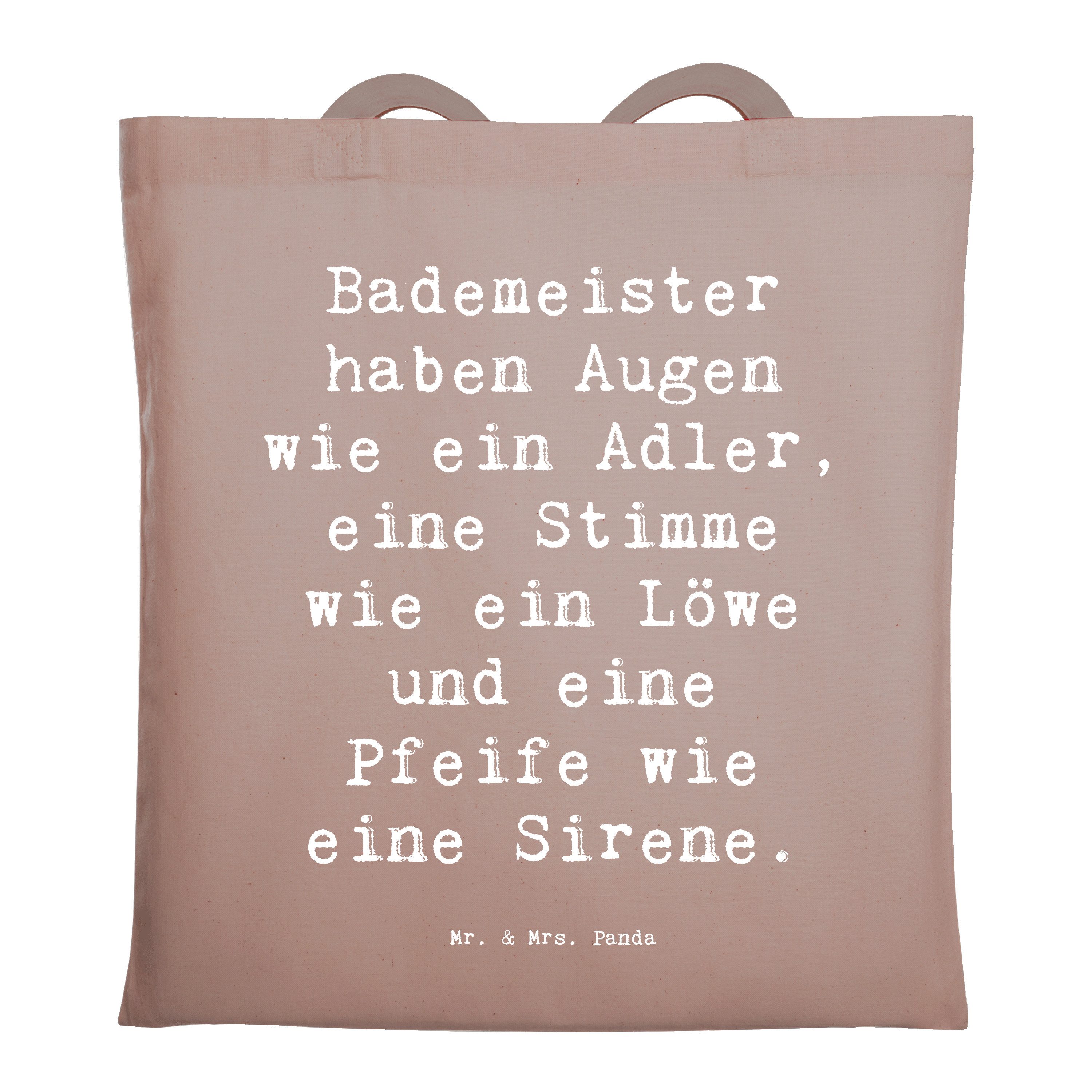 Tragetasche Spruch Bademeister Superheld - Braun Pastell - Geschenk, beeindrucken