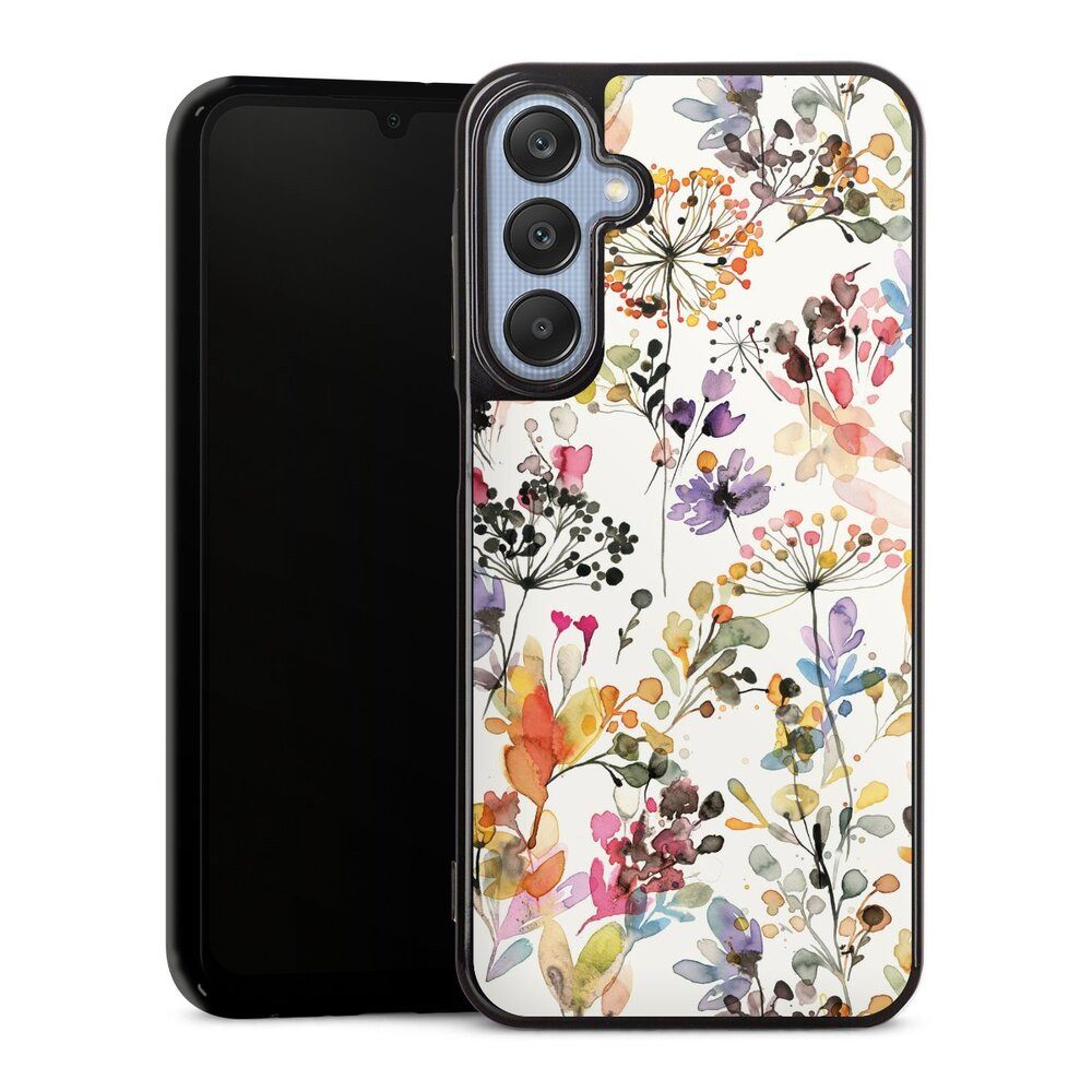 DeinDesign Handyhülle Blume Muster Pastell Wild Grasses, Samsung Galaxy A25 5G Silikon Hülle Bumper Case Handy Schutzhülle