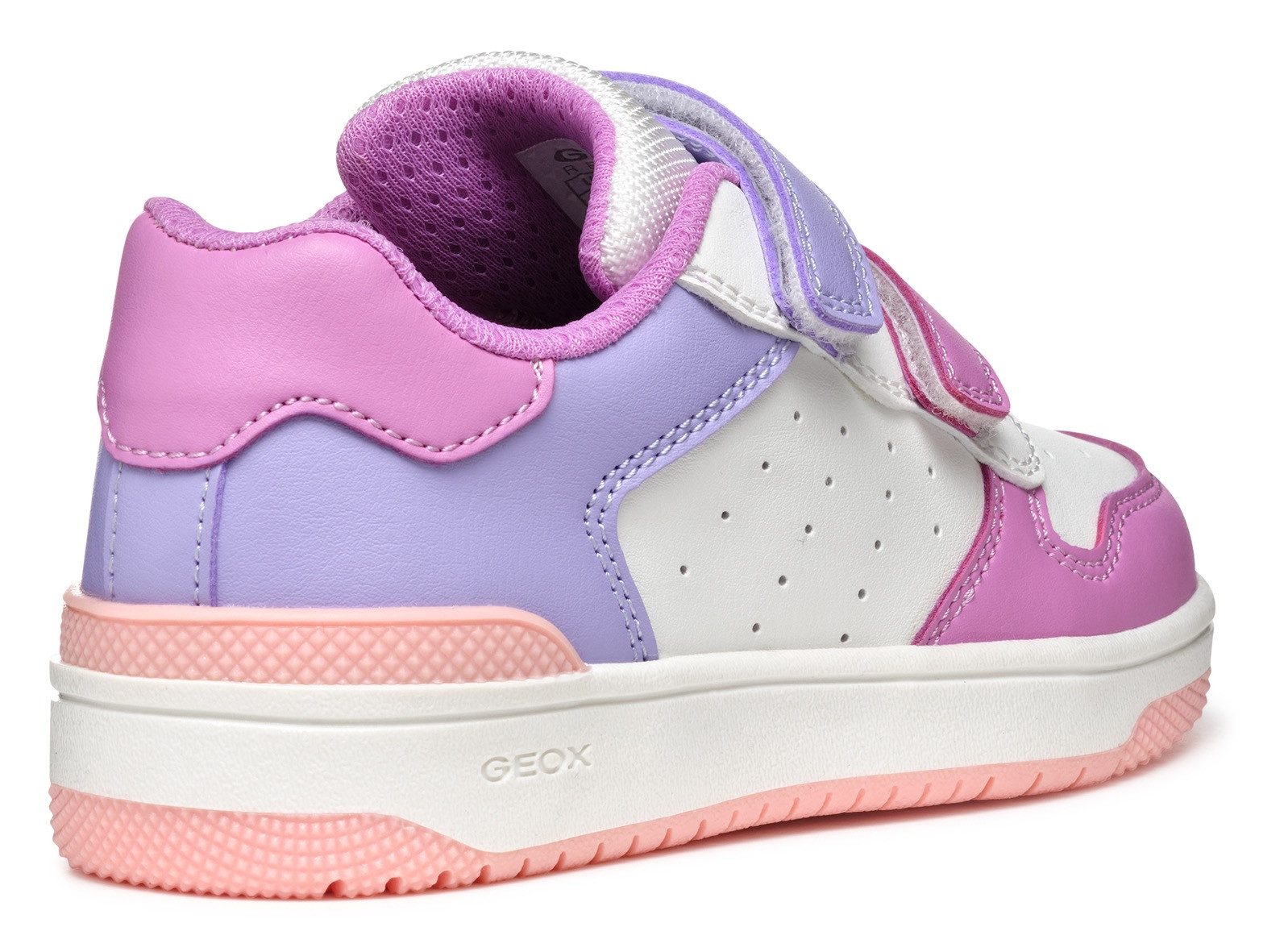 Geox J WASHIBA GIRL Sneaker, Sneaker, Freizeitschuh, Klettschuh im Retro Look