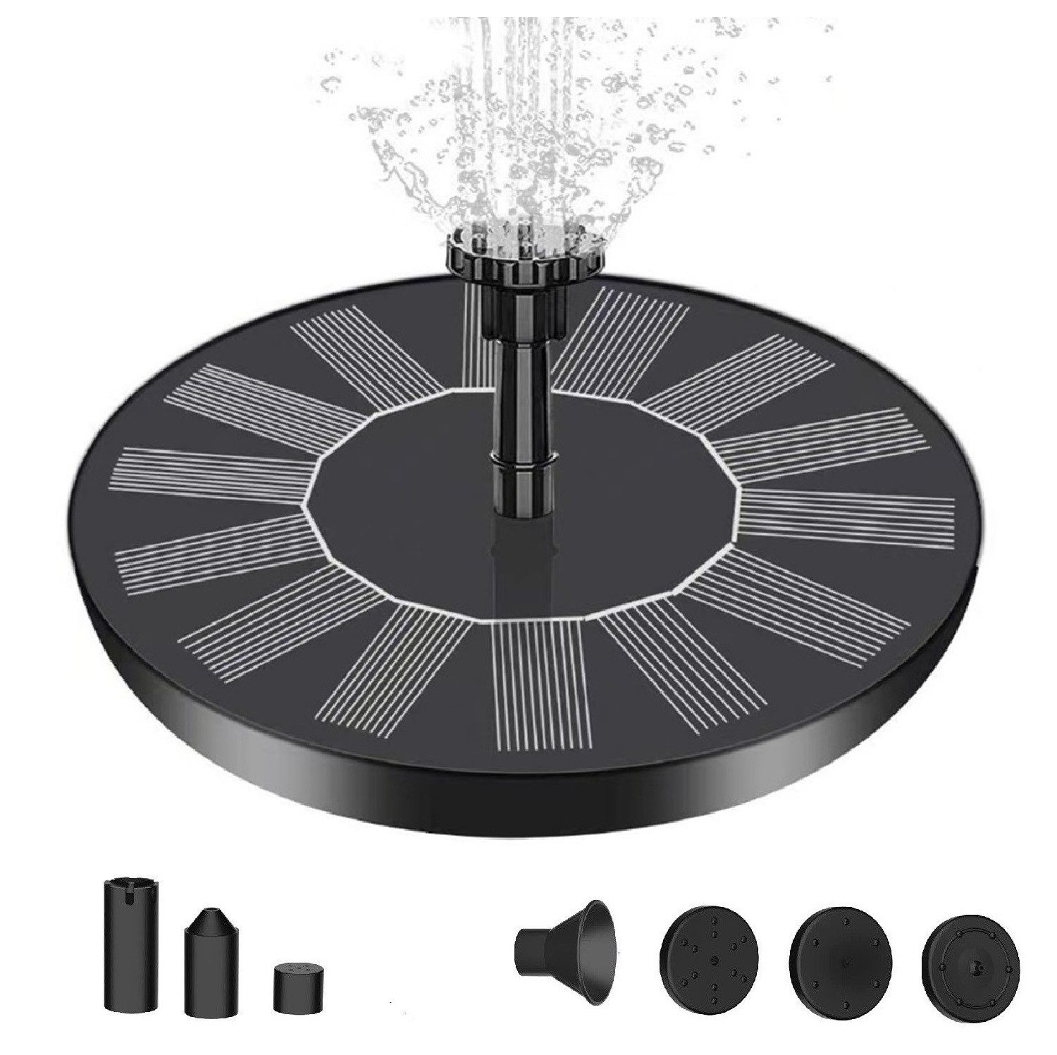 DOPWii Gartenbrunnen Solarpumpe,1.2W, 13*13CM,Solarbrunnen Mit 6 günstig online kaufen