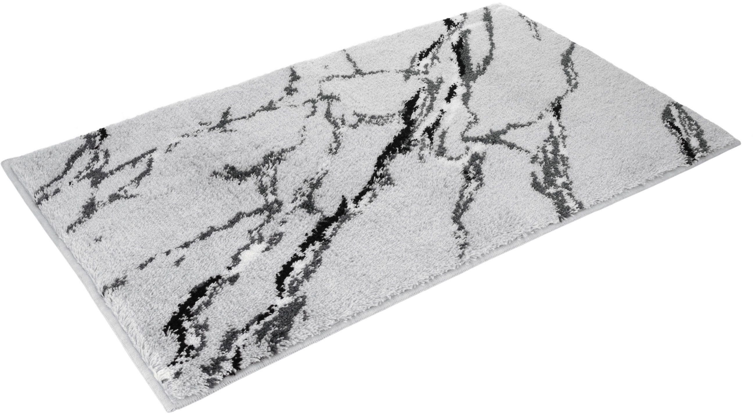 Vossen Badematte »Marble«, Höhe 16 mm, fußbodenheizungsgeeignet, Polyacryl, rechteckig