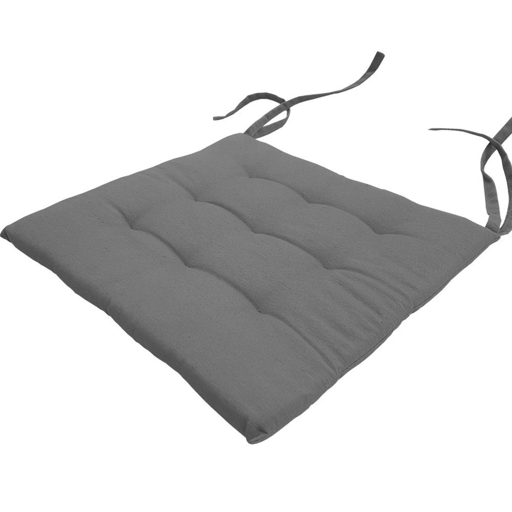 NYVI Stuhlkissen Sitzkissen Nizza 4er Set, Elegante Steppung, robuster Stoff