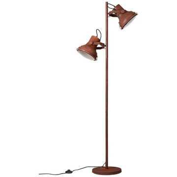 Brilliant Stehlampe Frodo, ohne Leuchtmittel, 160 cm Höhe, 49 cm Breite, 2 x E27, schwenkbar, Metall, rost