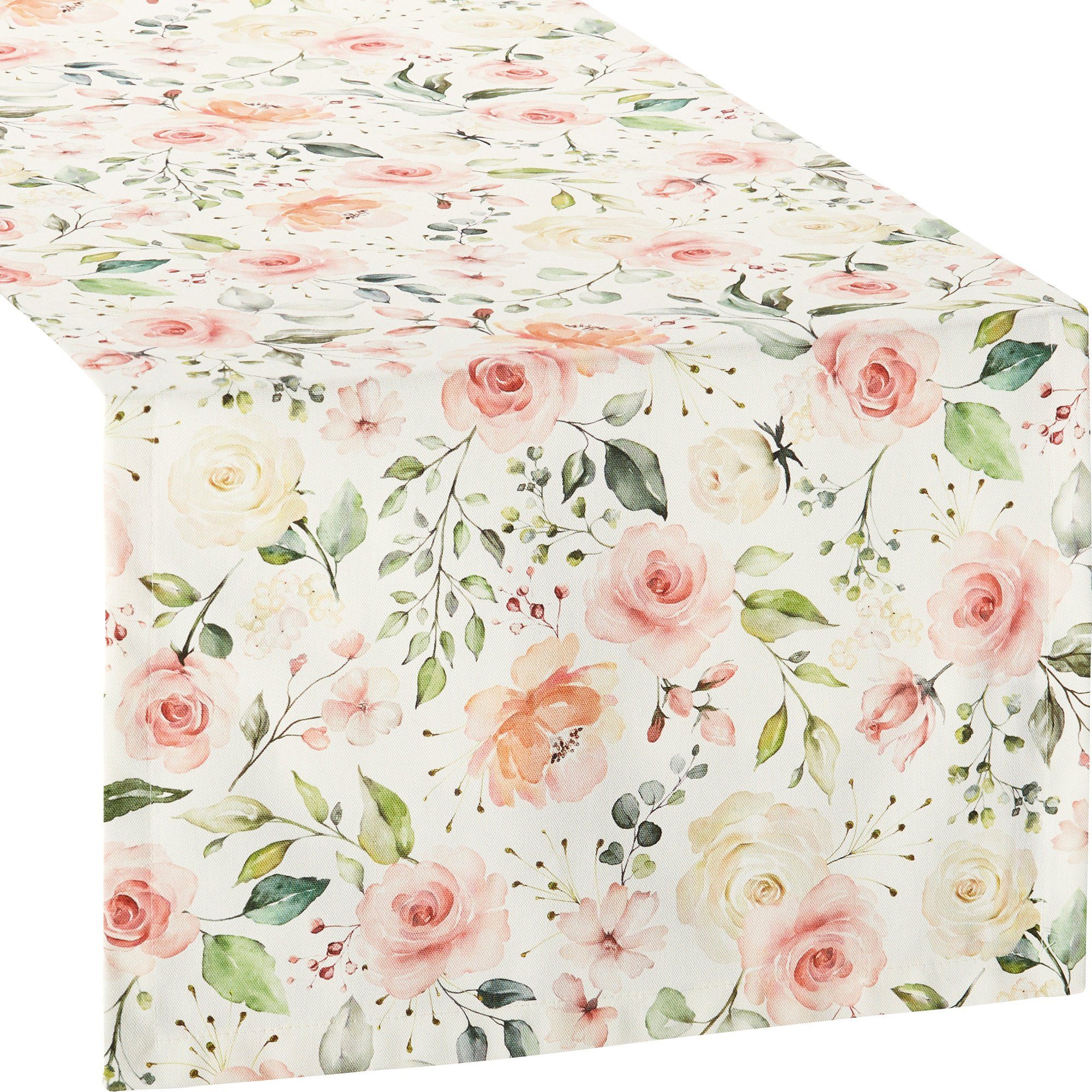 sander table + home Tischdecke Tischläufer "Roseanne" (1tlg), Blumen