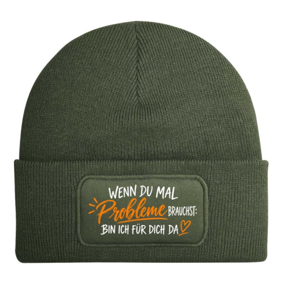 TShirt-People Beanie Beechfield Original Patch Beanie - Wenn Du mal Probleme brauchst