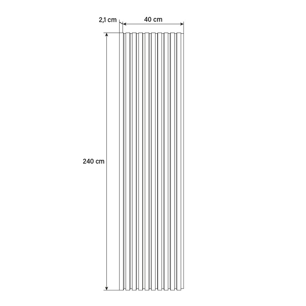 HOME DELUXE Wandpaneel Akustikpaneel SONIC, BxL: 40,50x240,00 cm, 0,96 qm, Akustik Wand Paneele, Lamellenwand, Akustik Paneele
