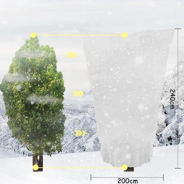 COOL-i ® Winterschutzvlies, Winterschutz für Pflanzen Frostschutz, 240x200cm mit Reißverschluss