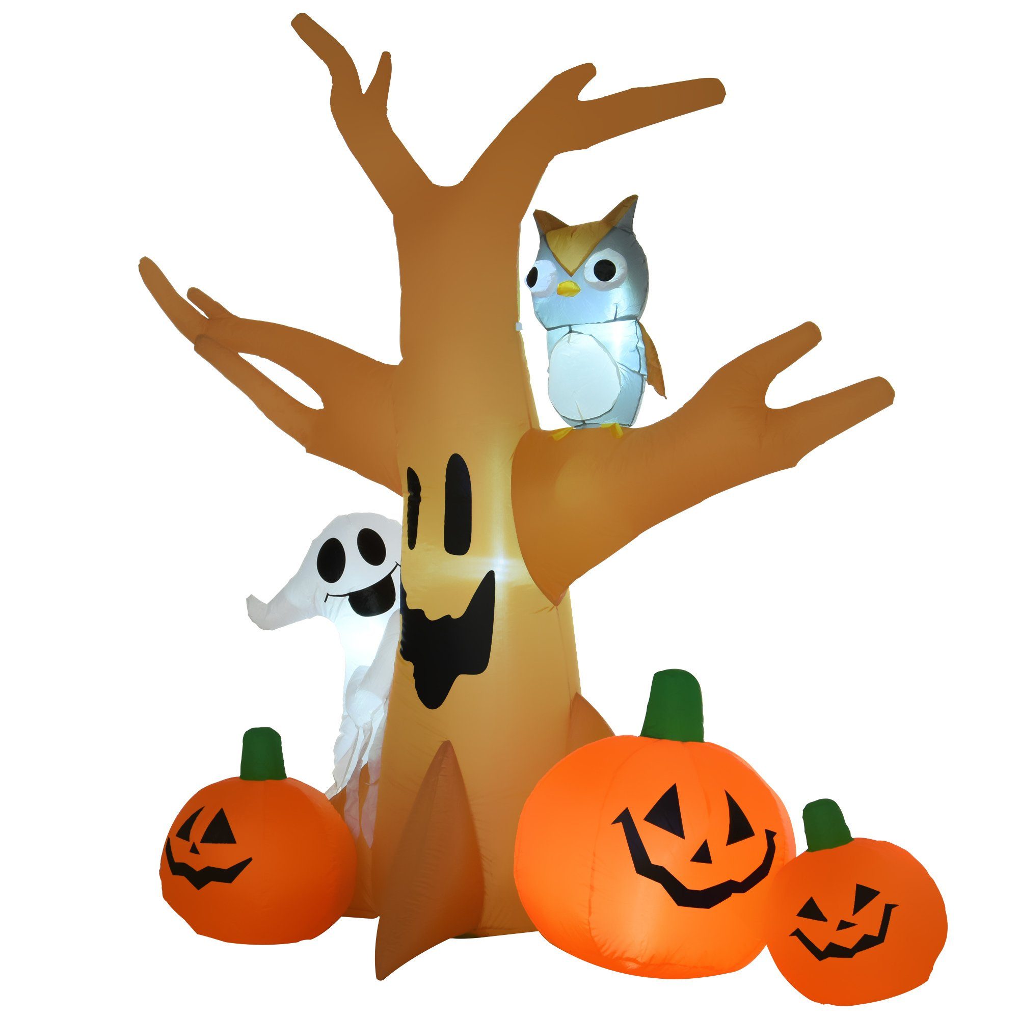 HOMCOM LED-Dekofigur Halloween Spukbaum mit Beleuchtung