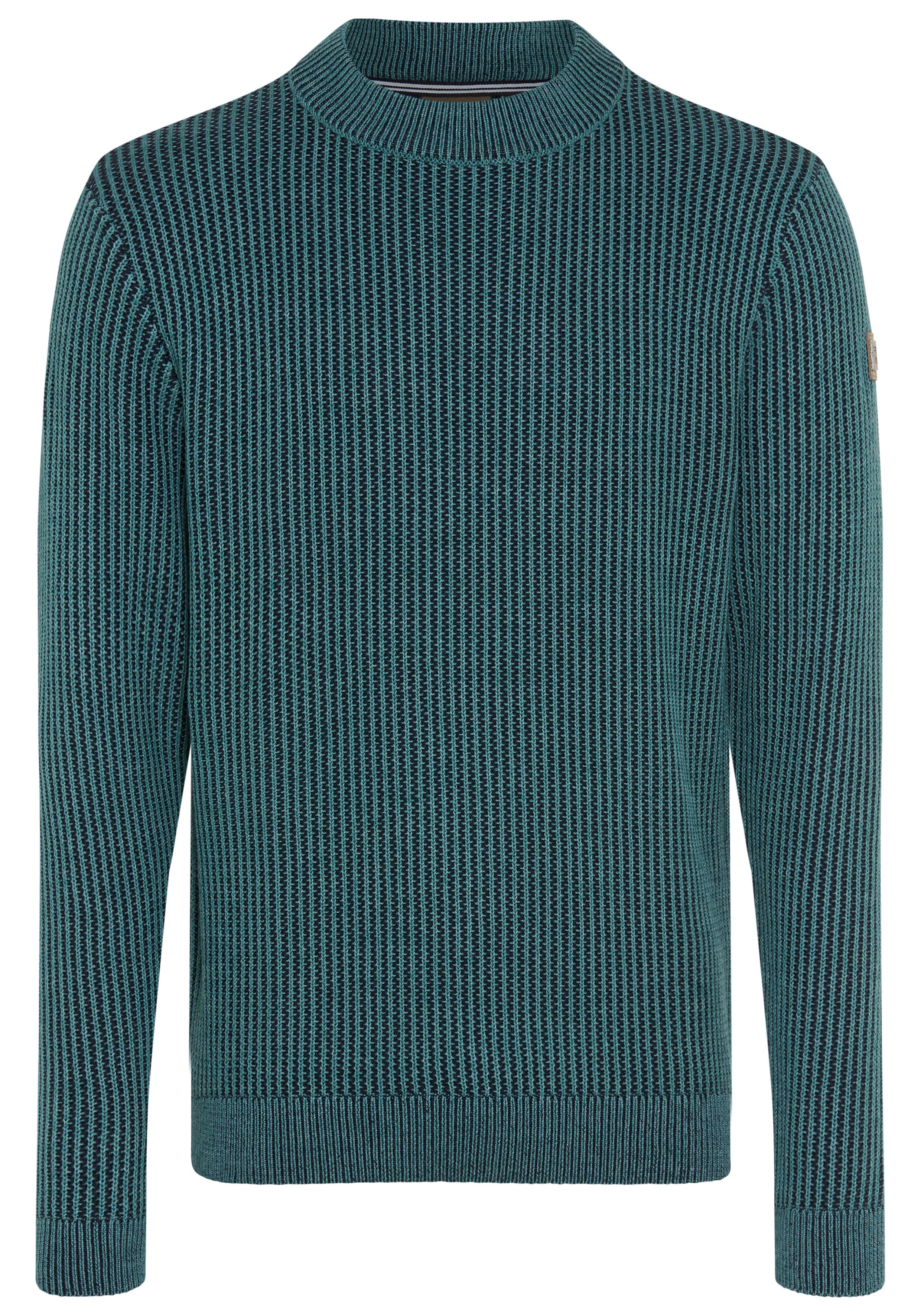 Man's World Stehkragenpullover Neue Kollektion! Highlight 2-farbiger Struktureffekt Strickmaterial, mit Rippbündchen am Ausschnitt, regular fit – Bild 5 von 5
