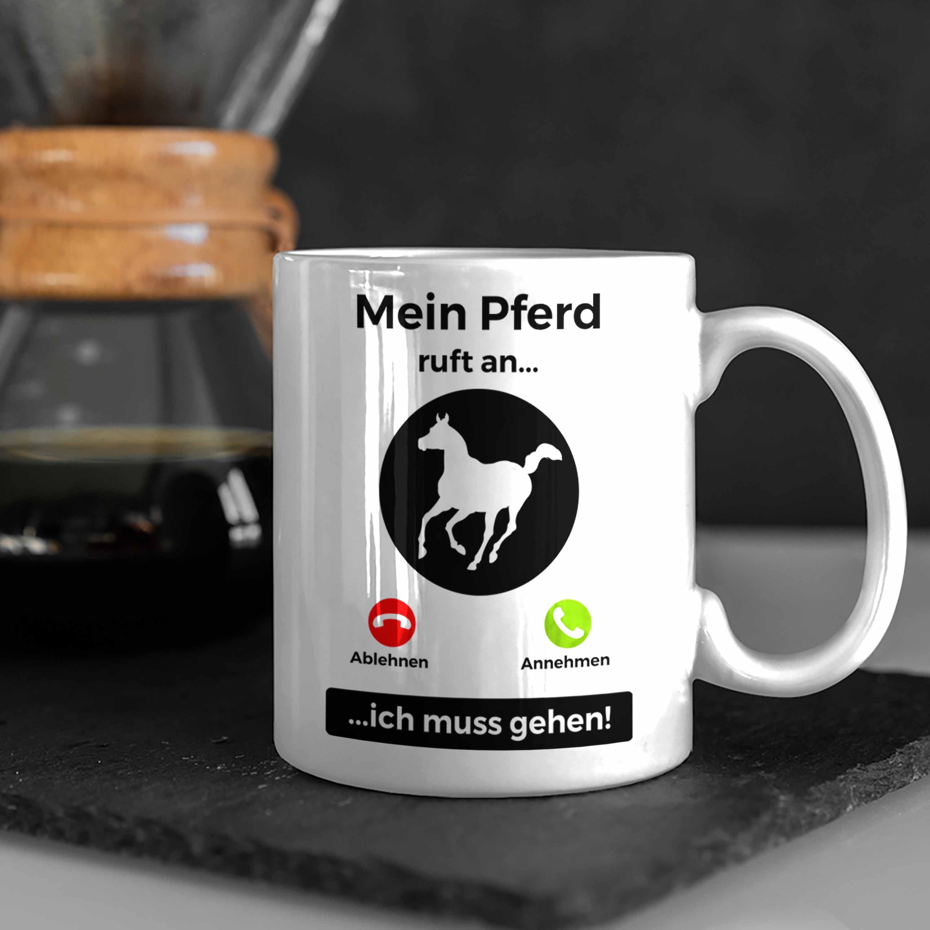 Pferd Geschenk Pferdeflüsterer Reiterin Erwachsene Trendation Pferde für - Tasse Reiten Mädchen Tasse Weiss Trendation Kaffeetasse Spruch Geschenke