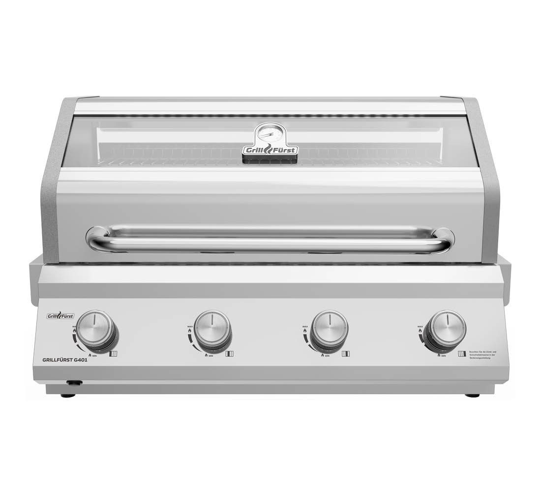Grillfürst Gasgrill Grillfürst G401E 4-Brenner Einbaugrill mit Edelstahl Rosten
