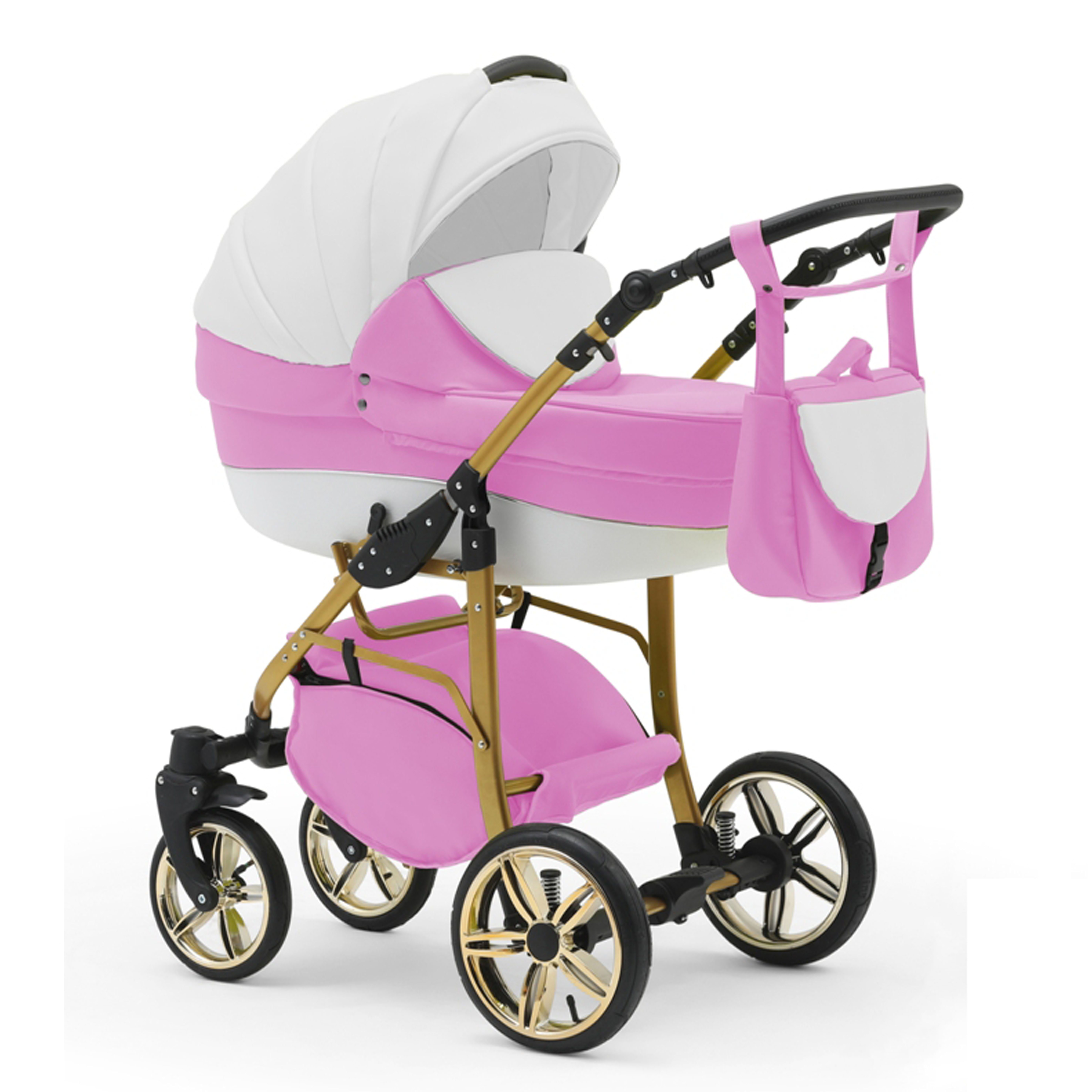 BabyMerc Kombi-Kinderwagen Neo Gold 2 in 1 inkl. Sportsitz und umfangreichen Zubehör in 22 Farben