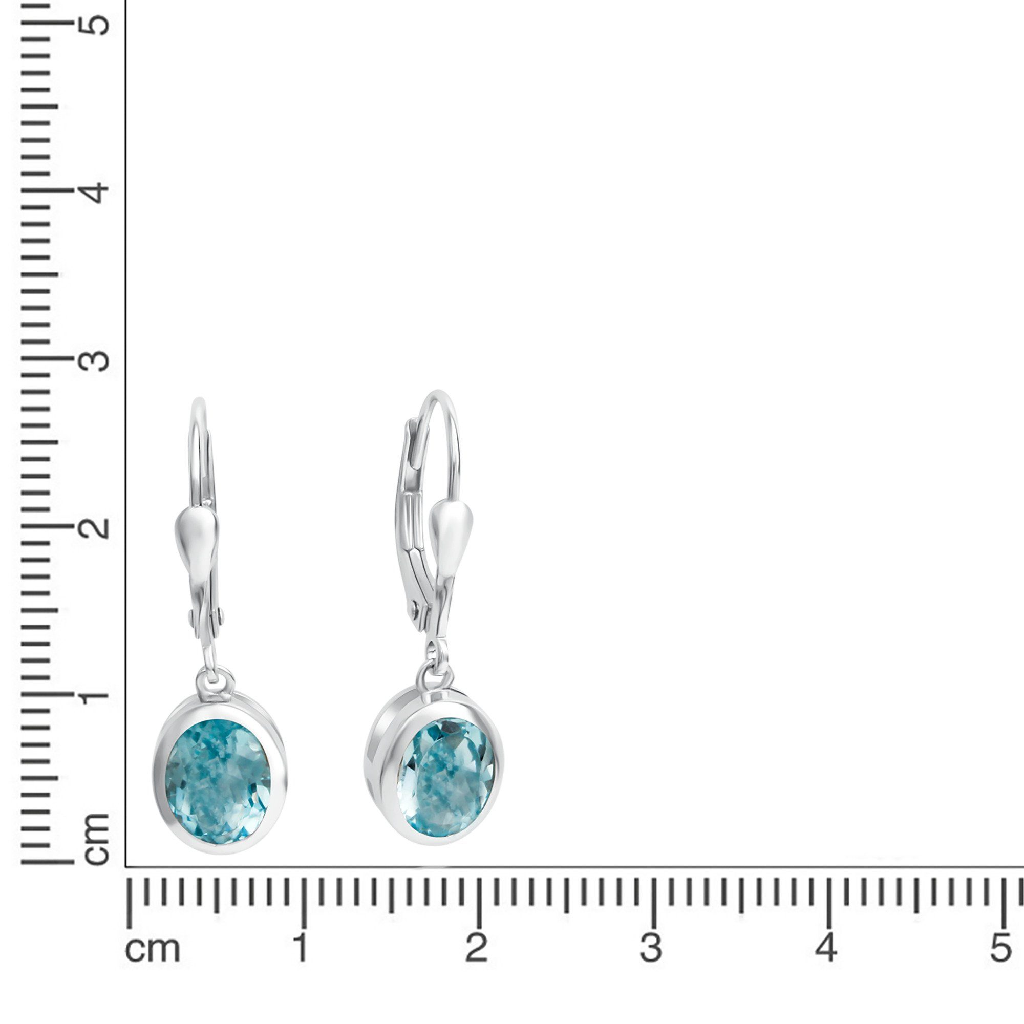 CELESTA Paar Ohrhänger 925 Silber mit echten Blautopasen (beh) günstig online kaufen