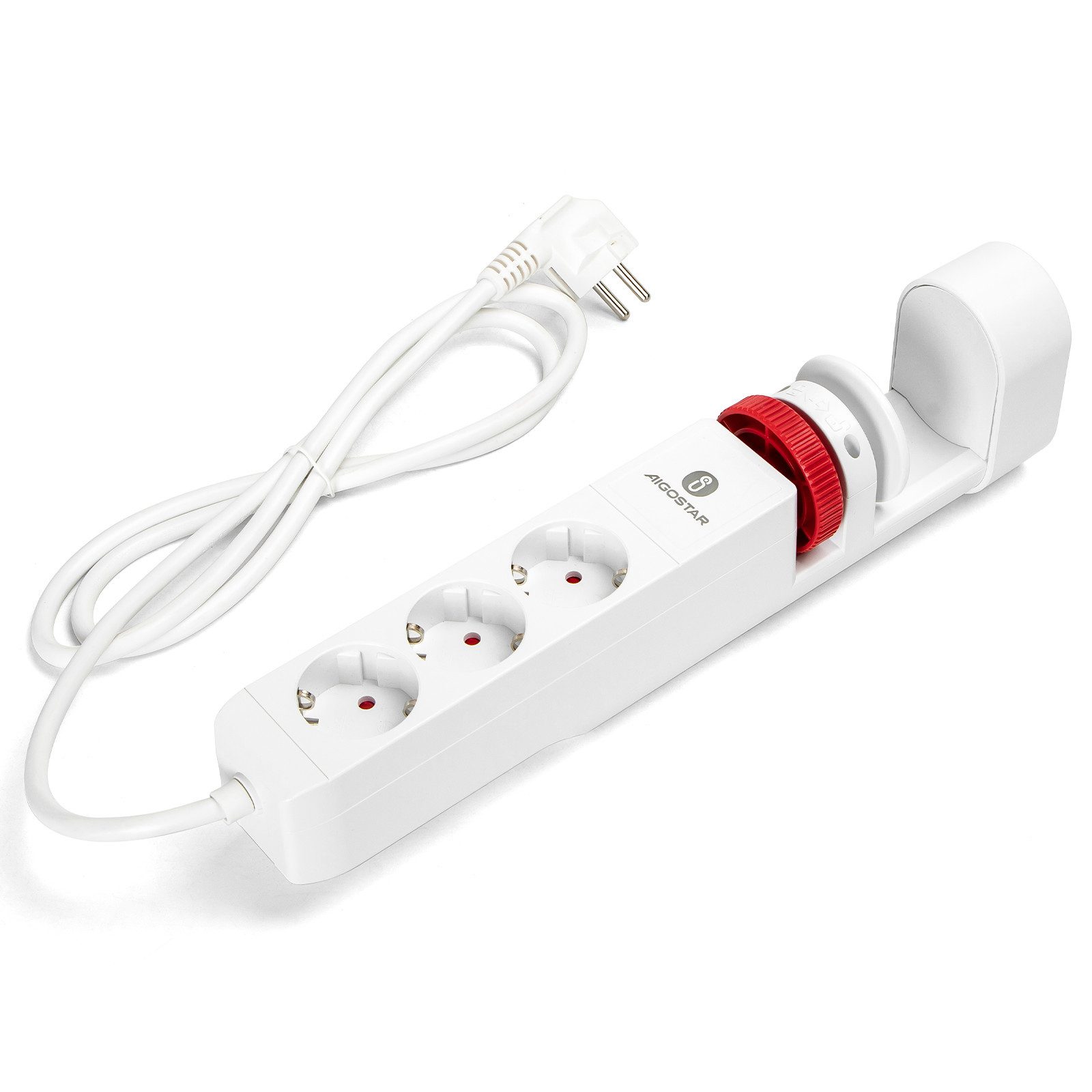 Aigostar Tischsteckdose 3-Fach mit Schalter Steckerleiste mit 3 USB,1.4M Kabel Steckdosenleiste (Kabellänge 1.4 m) – Bild 3 von 5