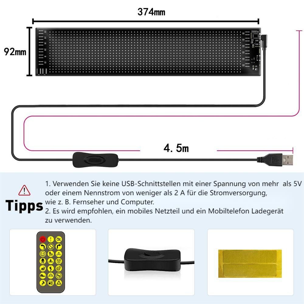 PRIISF Frontscheibenabdeckung Devil's Eye LED-Bildschirm Auto günstig online kaufen