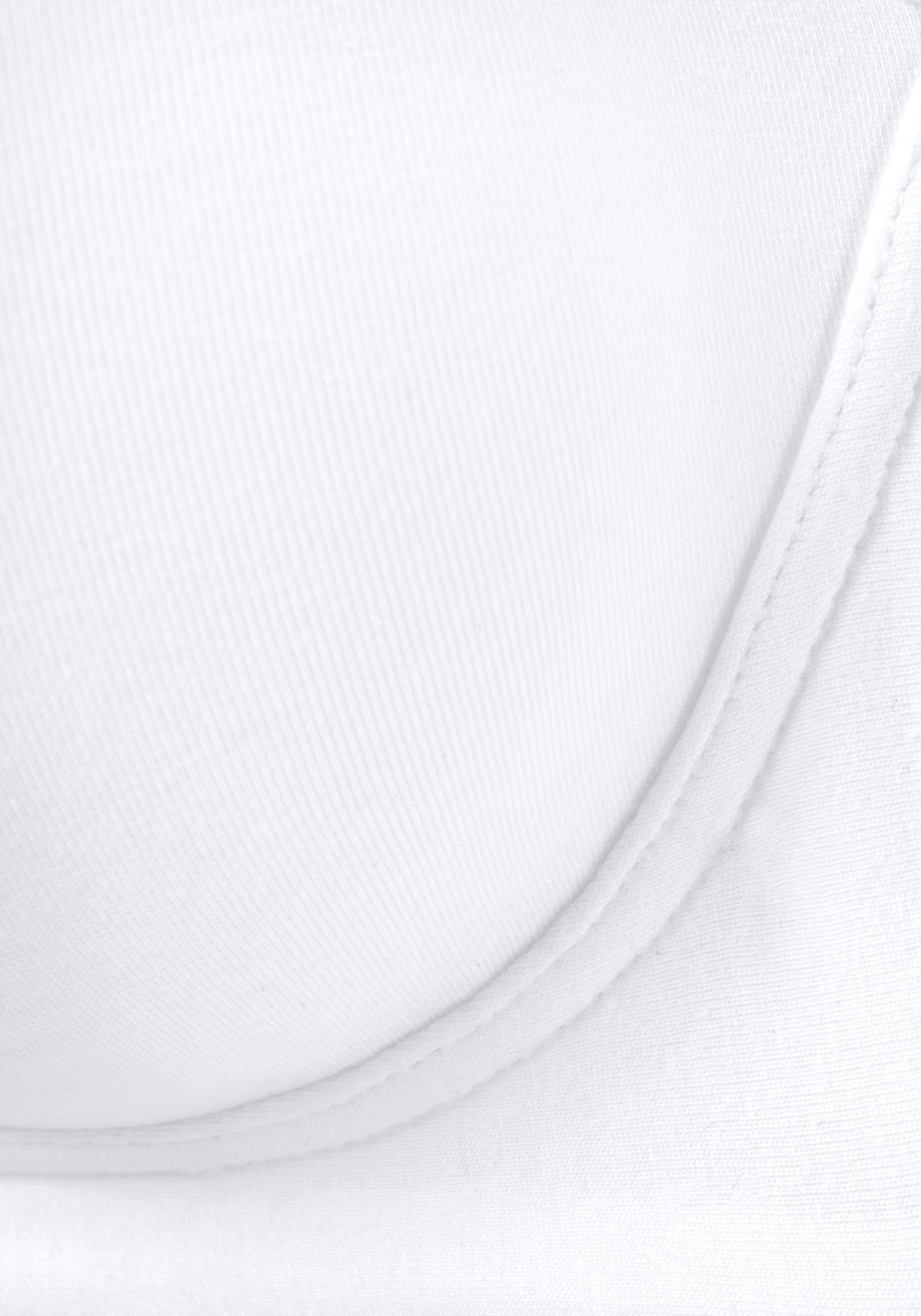 Bügel Basic T-Shirt-BH Baumwolle, ohne Dessous mint+weiß 2 aus fleur petite (Packung, Stück)