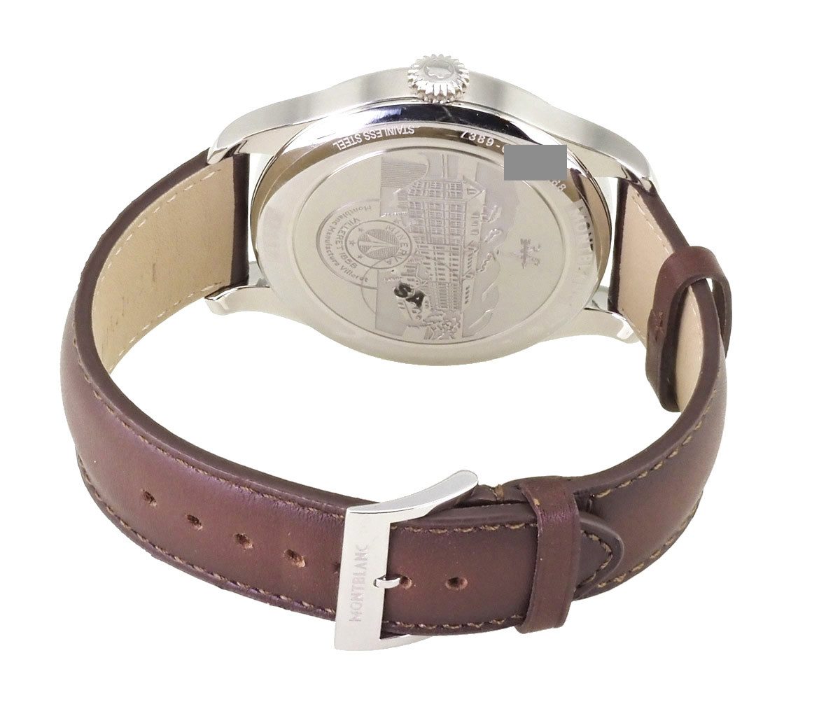 MONTBLANC Automatikuhr schweizer Herren Uhr 1858 Steel Collection MB115073 / 7389