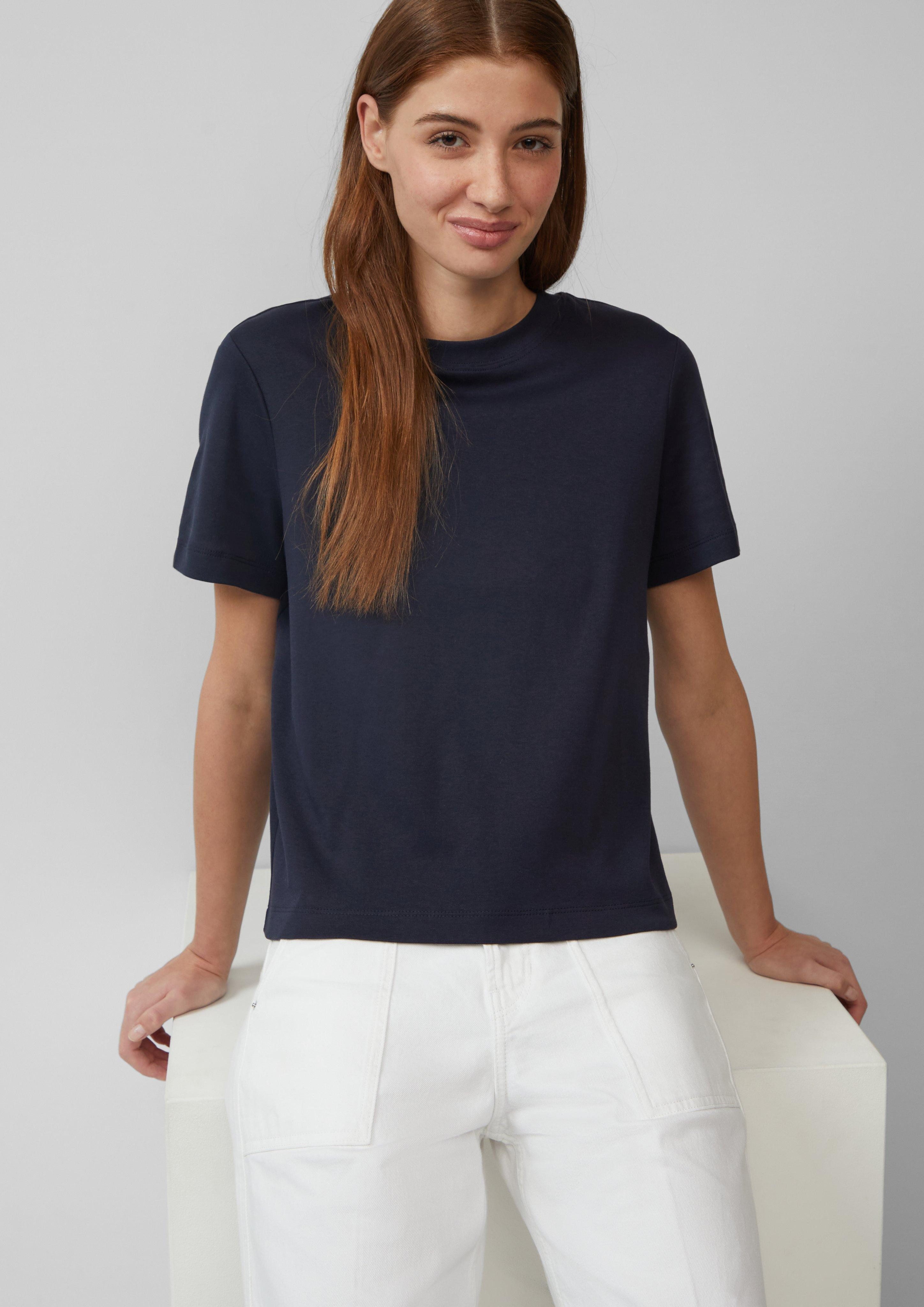 s.Oliver Kurzarmshirt Verkürztes T-Shirt aus Interlockjersey günstig online kaufen