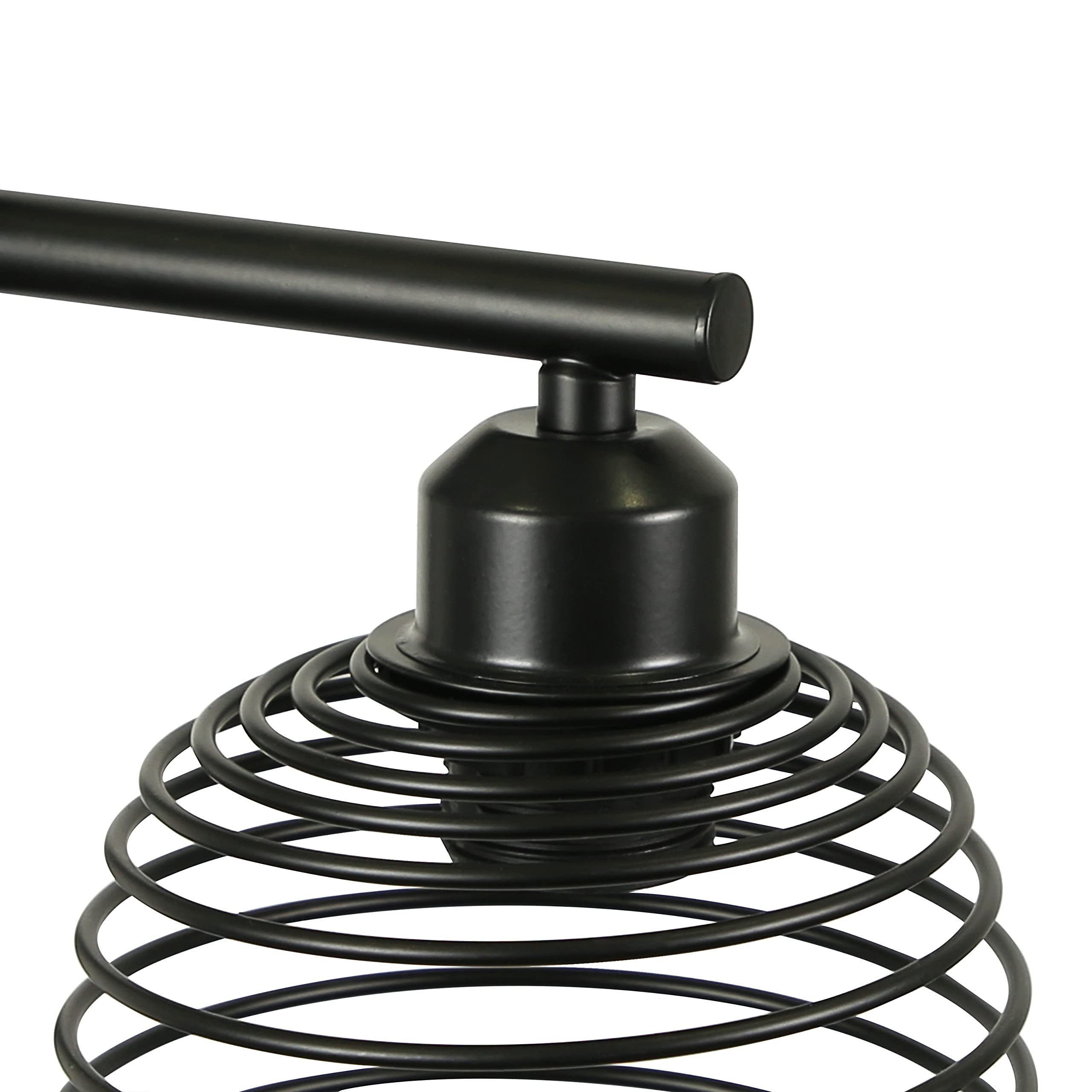 ZMH Stehlampe Wohnzimmer Vintage E27 Metall 3-flammig Stehleuchte Schlafzimmer, ohne Leuchtmittel, Federdesign,25W,stehlampe retro für Esszimmer, Arbeitszimmer  – Bild 5 von 5