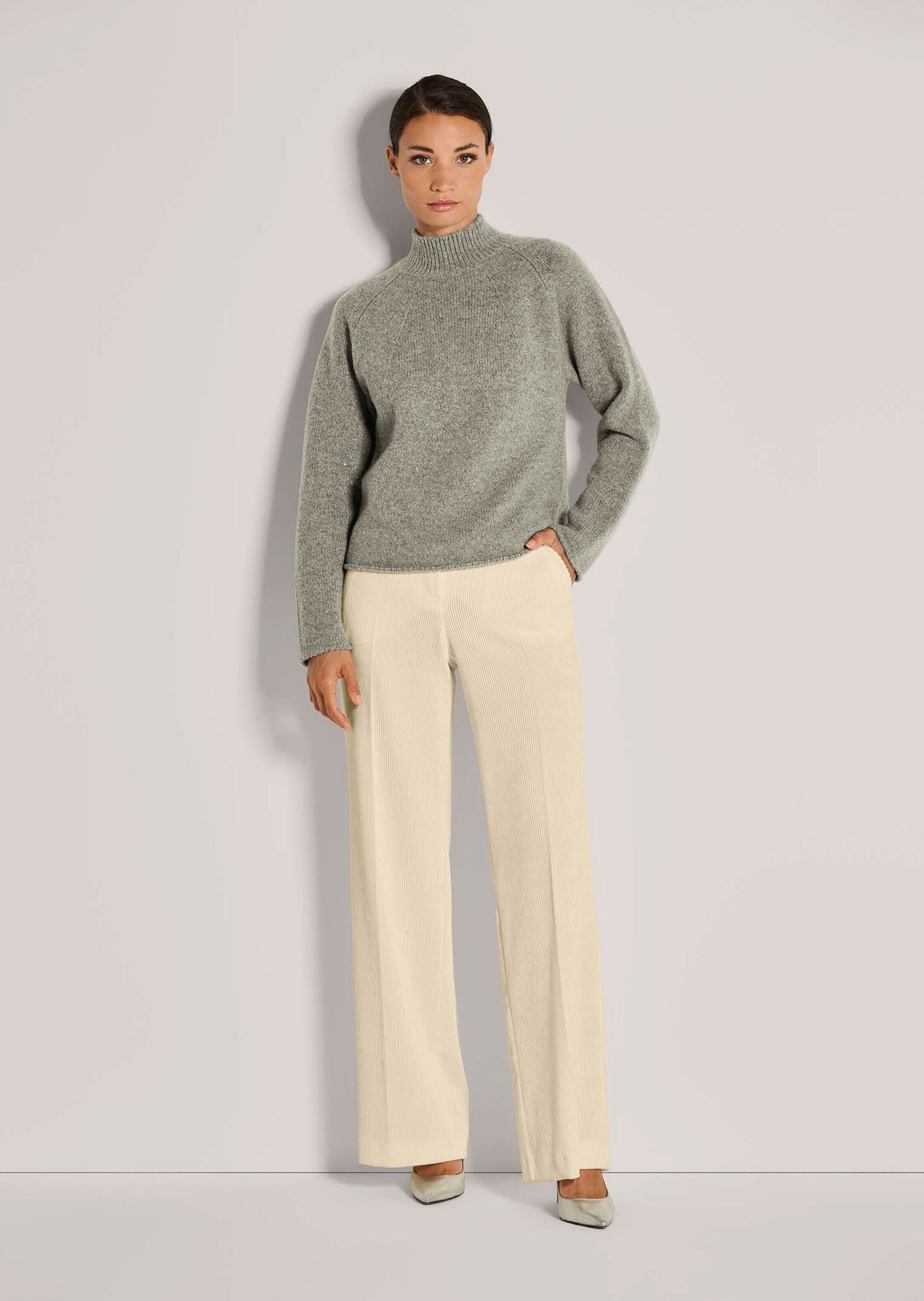 MADELEINE Strickpullover Moderner Glattstrickpullover mit Stehkragen günstig online kaufen