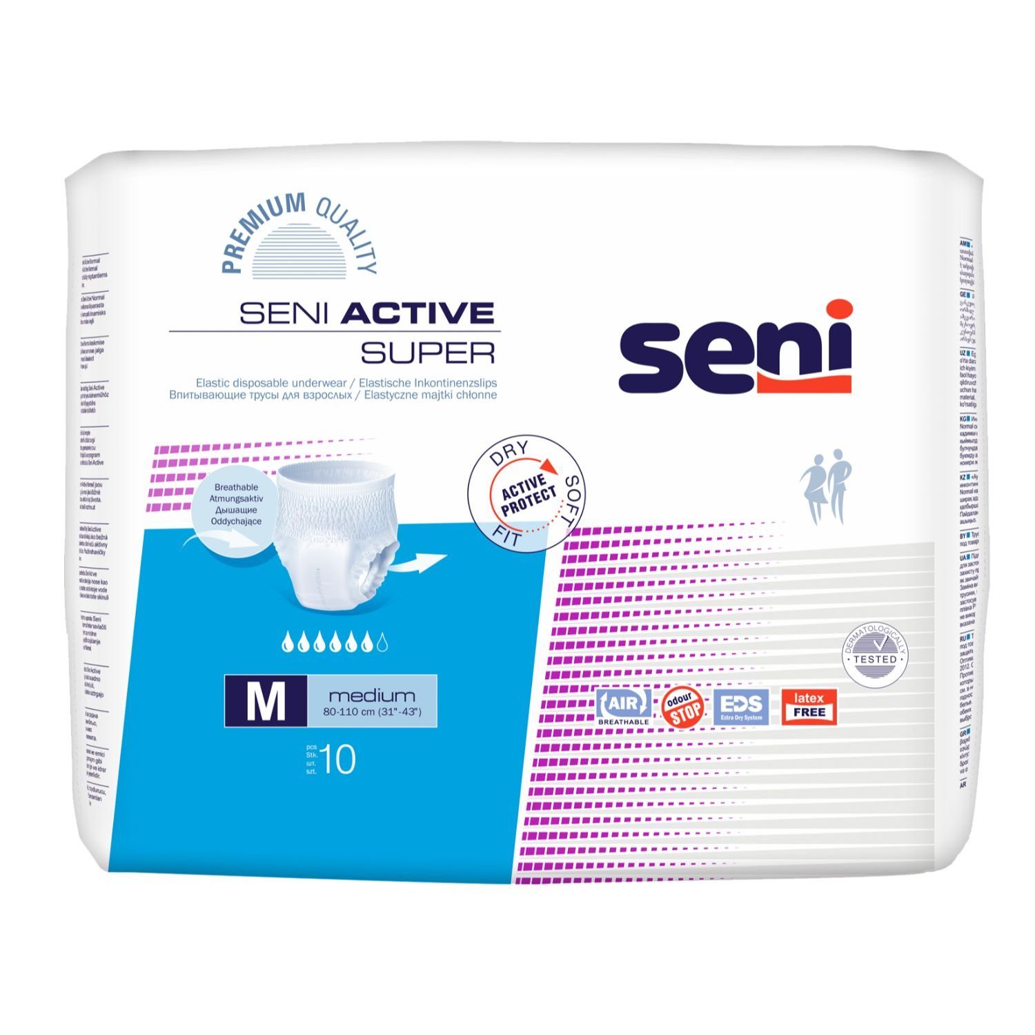 TZMO Deutschland GmbH Inkontinenzboxer Seni Active Super Inkontinenzpants Größe M 4 x 10 Stück