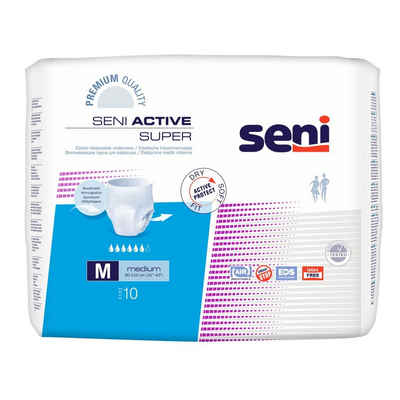 seni Inkontinenzslip Seni Active Super Größe M (10-St) für diskreten Tragekomfort bei Inkontinenz