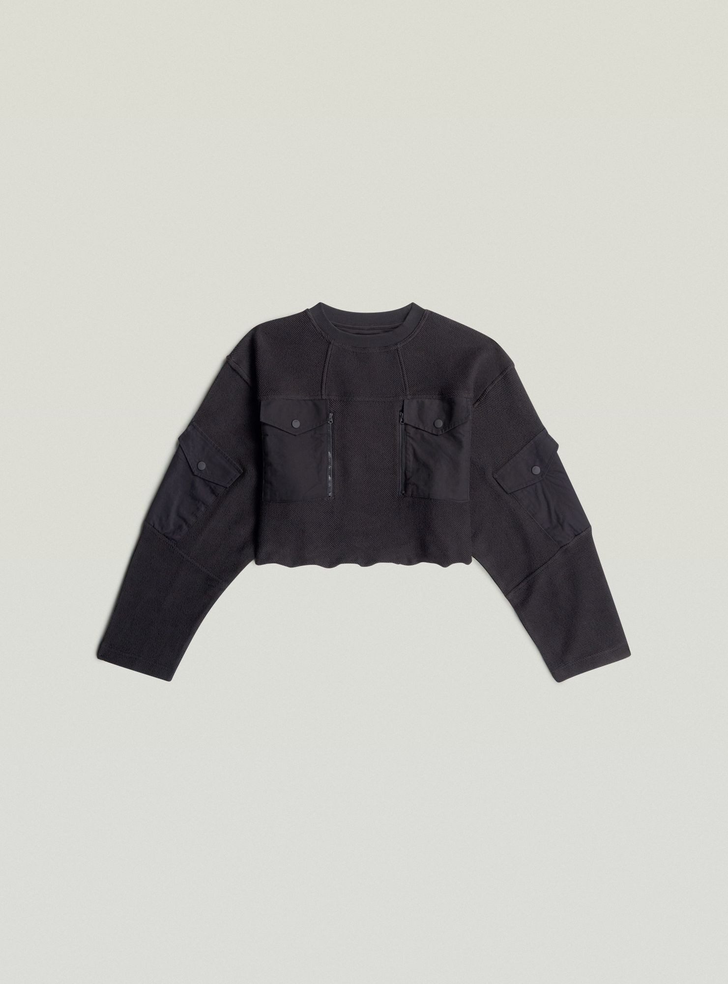 G-STAR Longpullover Multi Pocket Mix Loose Cropped Sweater