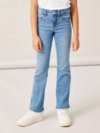 Name It Regular-fit-Jeans Mädchen Straight Leg Jeans Denim Hose NKFPOLLY 5535 in Blau