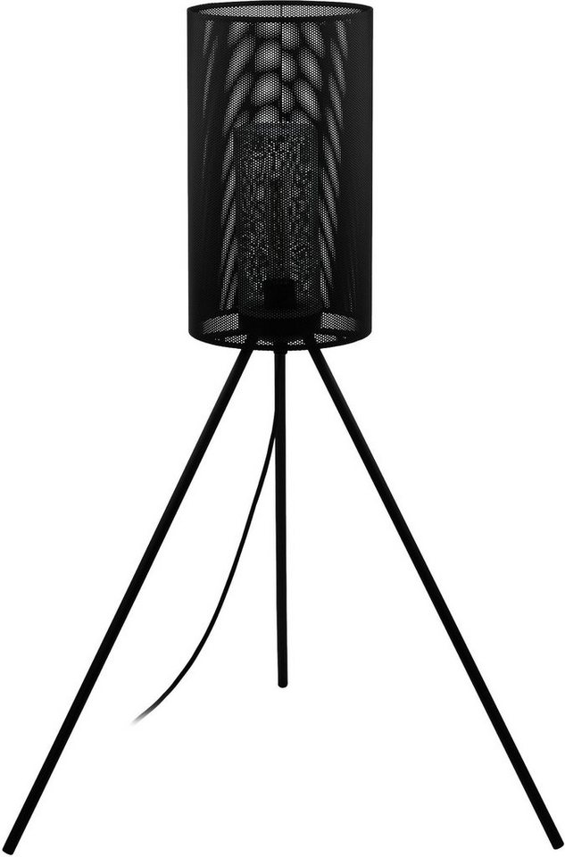 EGLO Stehlampe LADUNARA, Leuchtmittel wechselbar, ohne Leuchtmittel,  Stehleuchte in schwarz aus Stahl - exkl. E27 - 1X40W