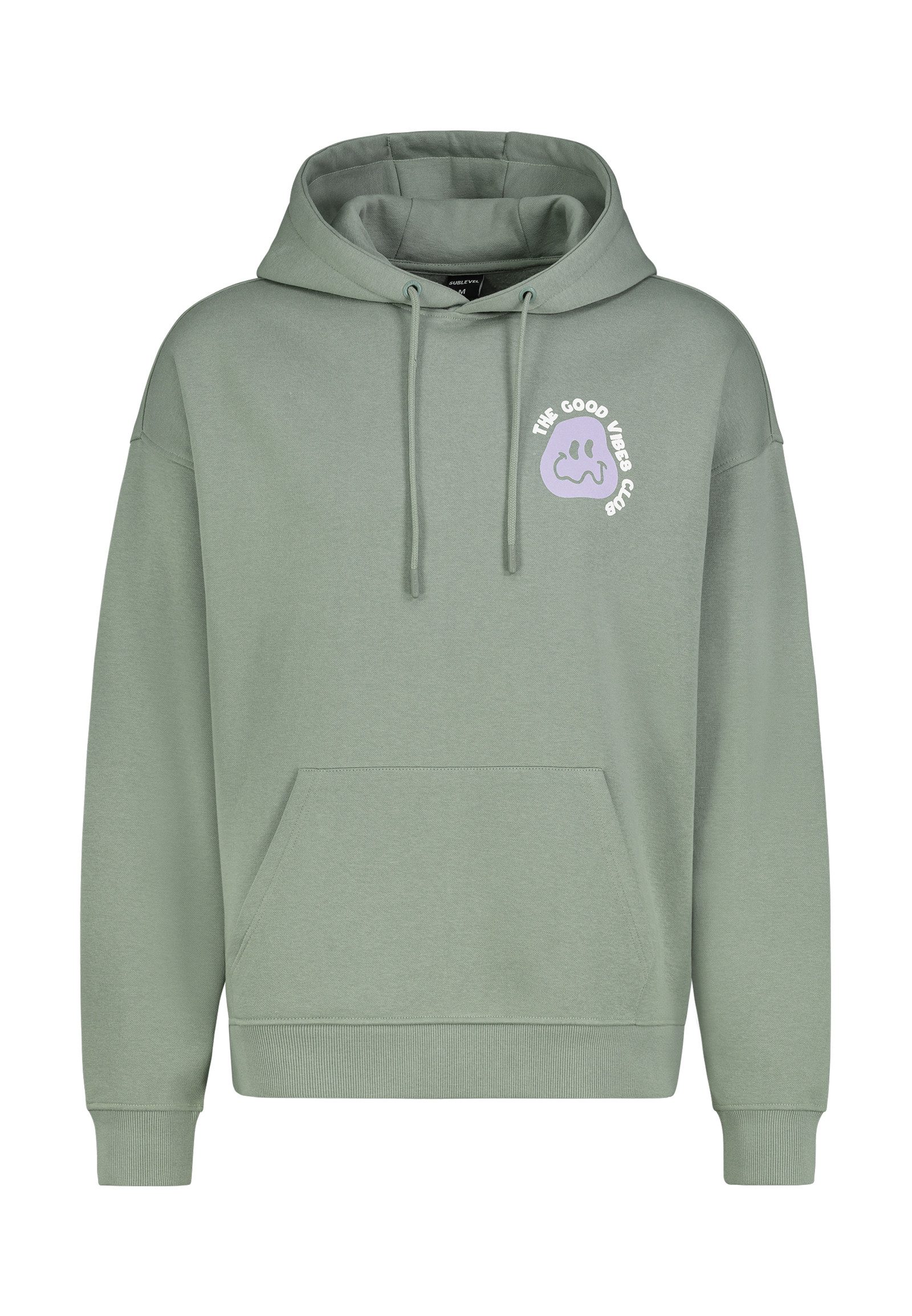 SUBLEVEL Hoodie Herren Kapuzenpullover mit Print Sweater, Kapuzensweatshirt günstig online kaufen