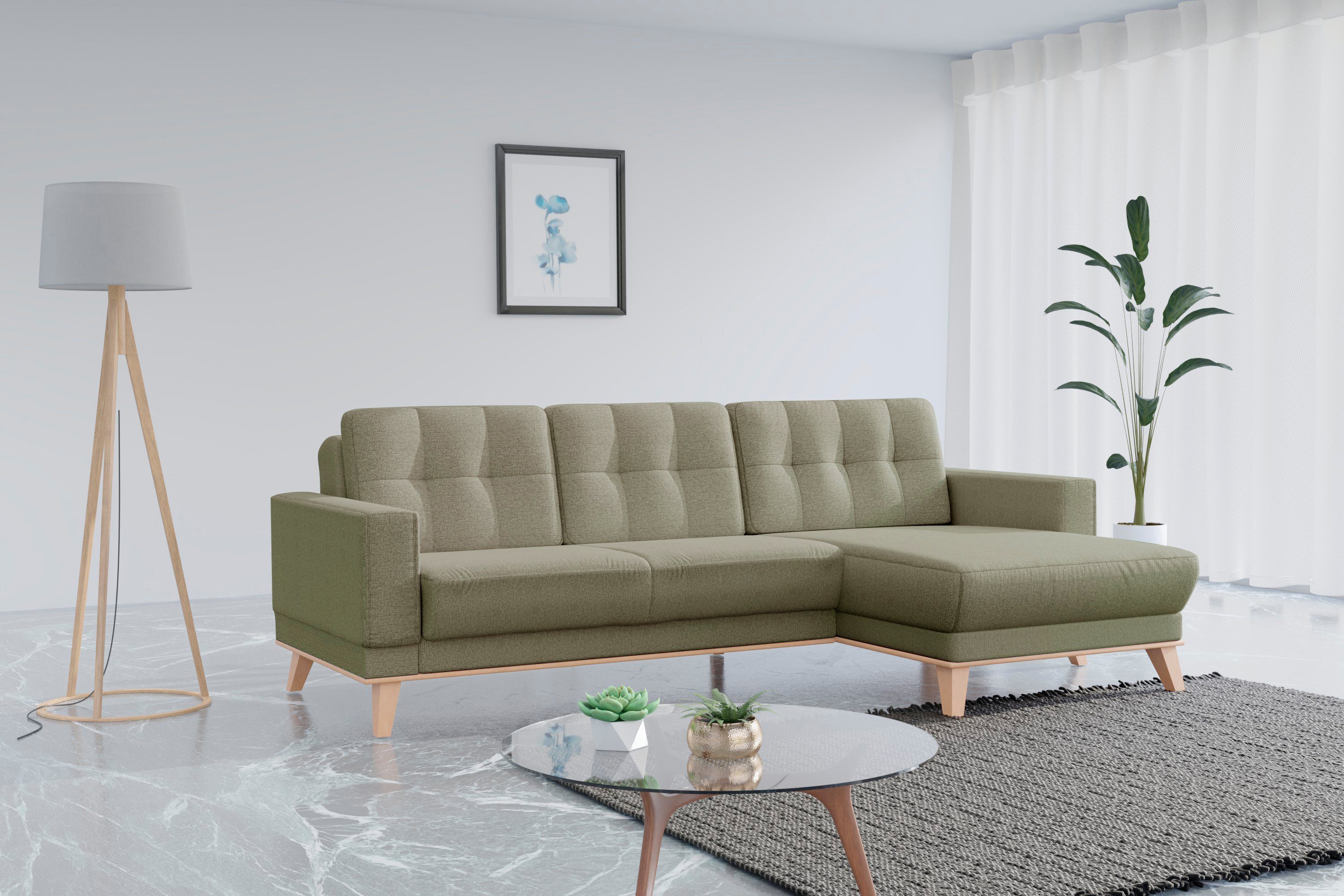 sit&more Ecksofa Lavida, wahlweise mit Kippfunktion und Bettkasten