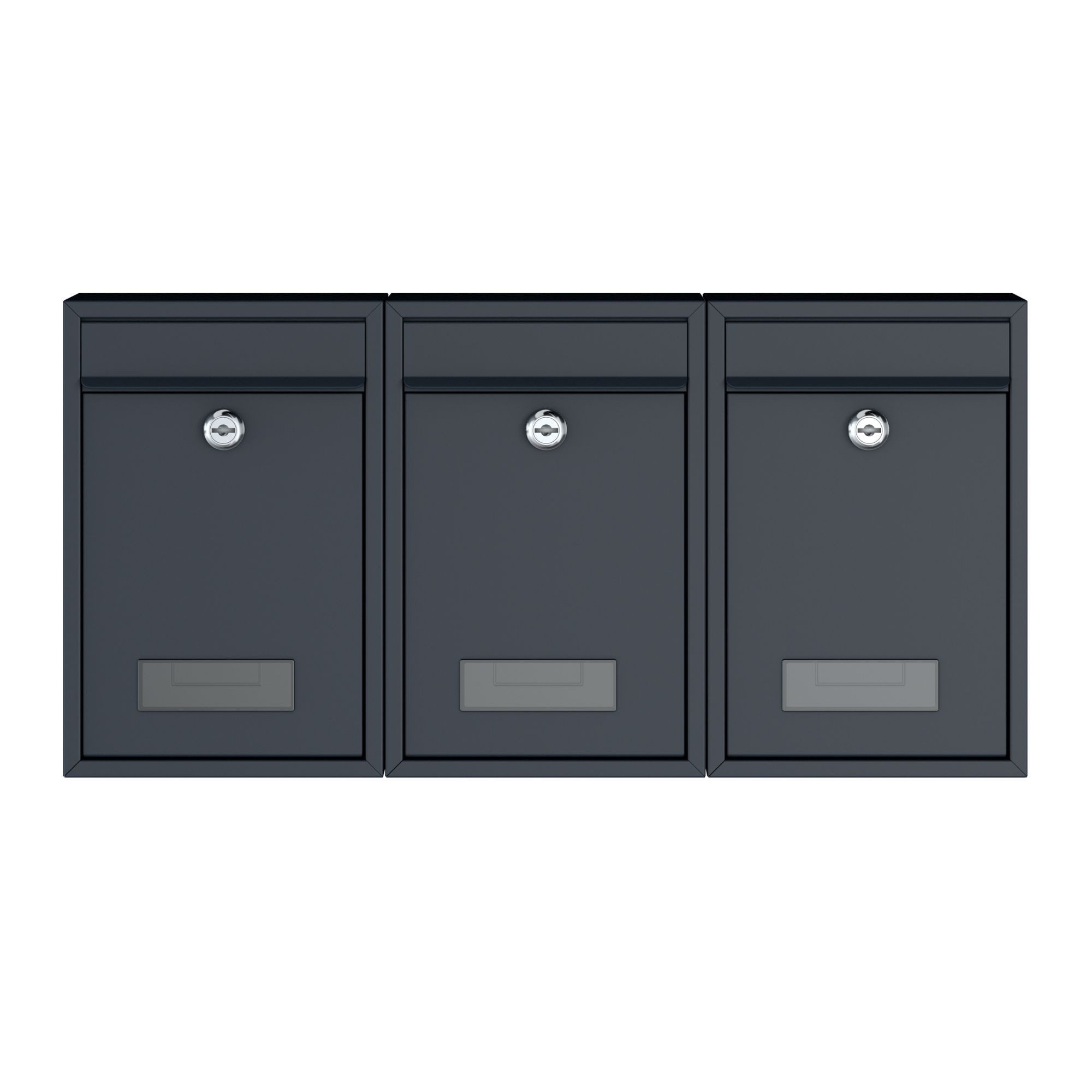 BASI Wandbriefkasten Wandbriefkasten, Maße 320 x 215 x 82 mm (Spar-Set, 3-S günstig online kaufen