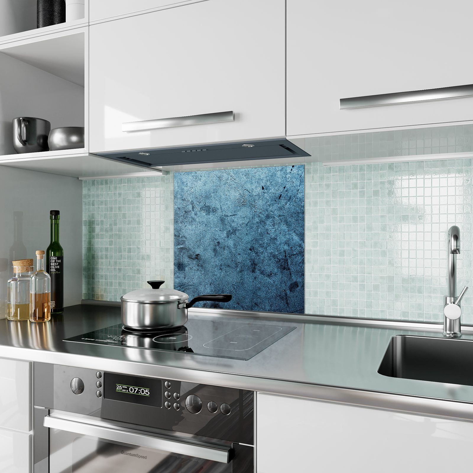 Primedeco Küchenrückwand Küchenrückwand Spritzschutz Glas farbig Wand Nahaufnahme mit Motiv