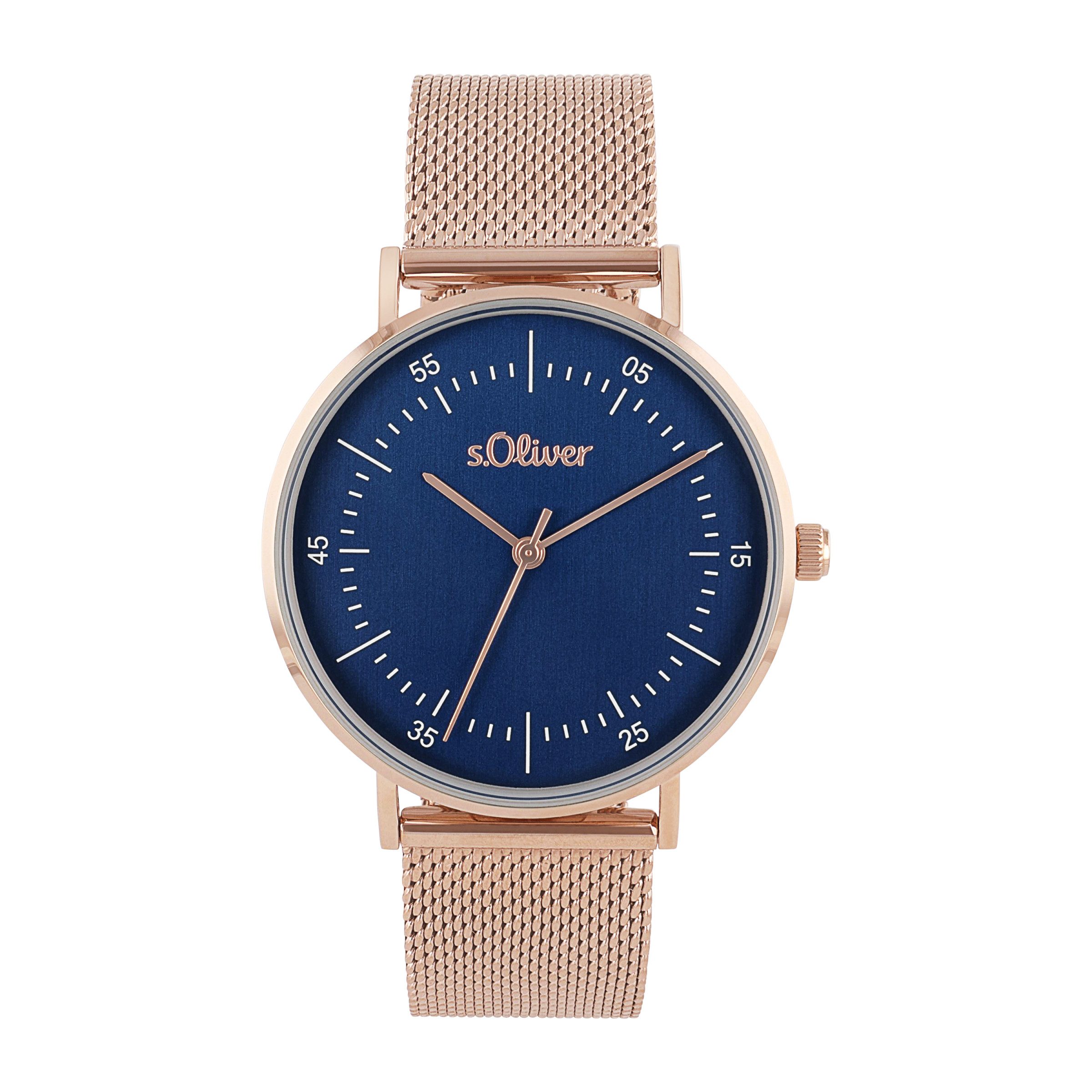 s.Oliver Quarzuhr 2036553, Armbanduhr, Damenuhr, Edelstahlarmband, günstig online kaufen