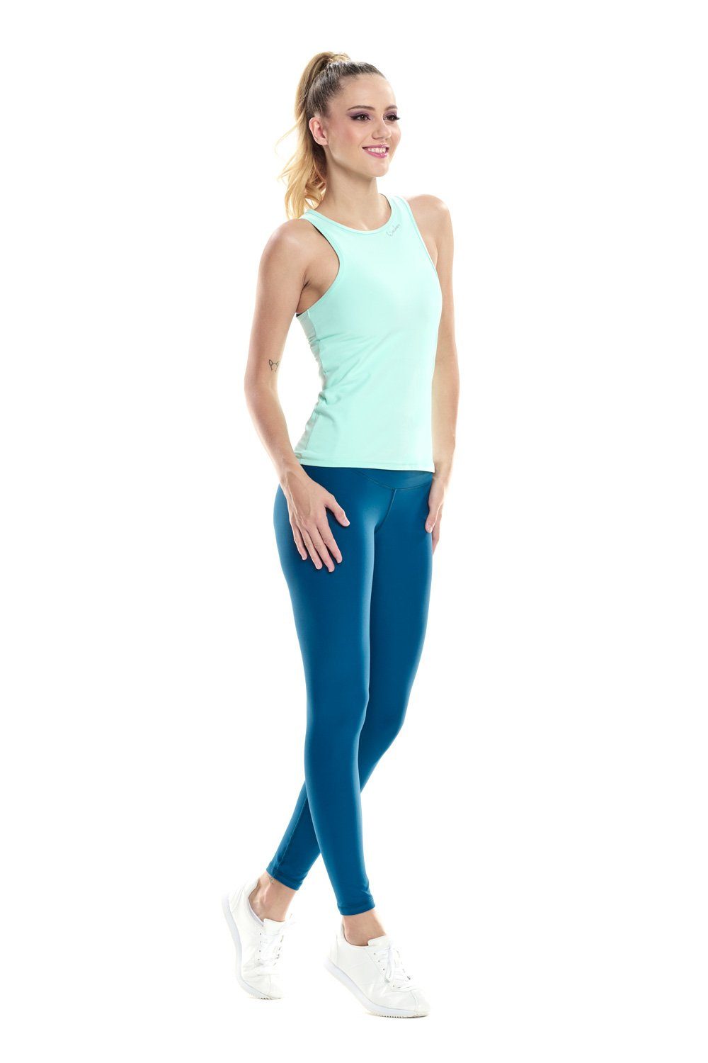 Applikation Winshape Comfort HWL117C Functional Core-Bund mit Leggings green teal und V-Shape