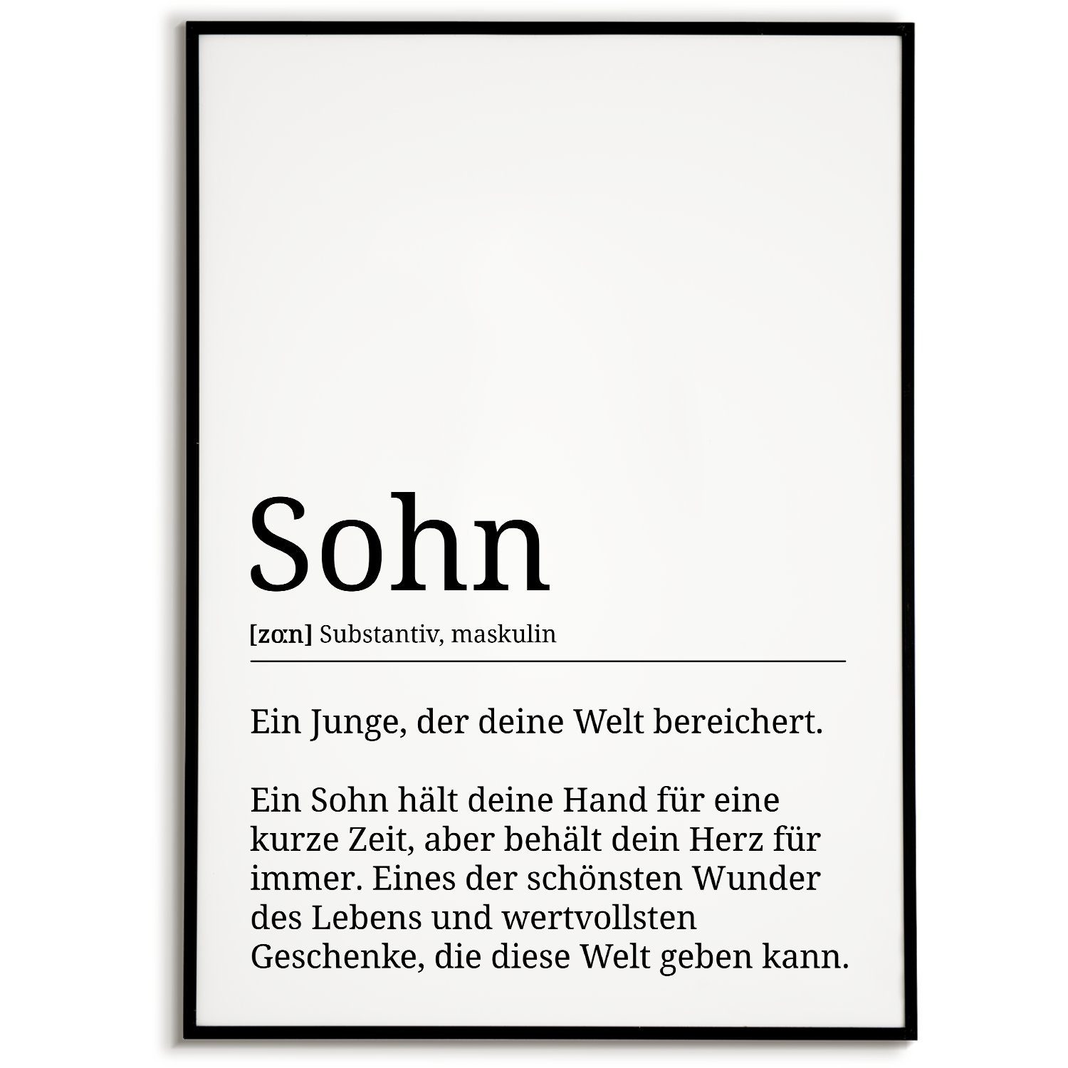Tigerlino Poster Sohn Definition Wandbild Geburtstag günstig online kaufen