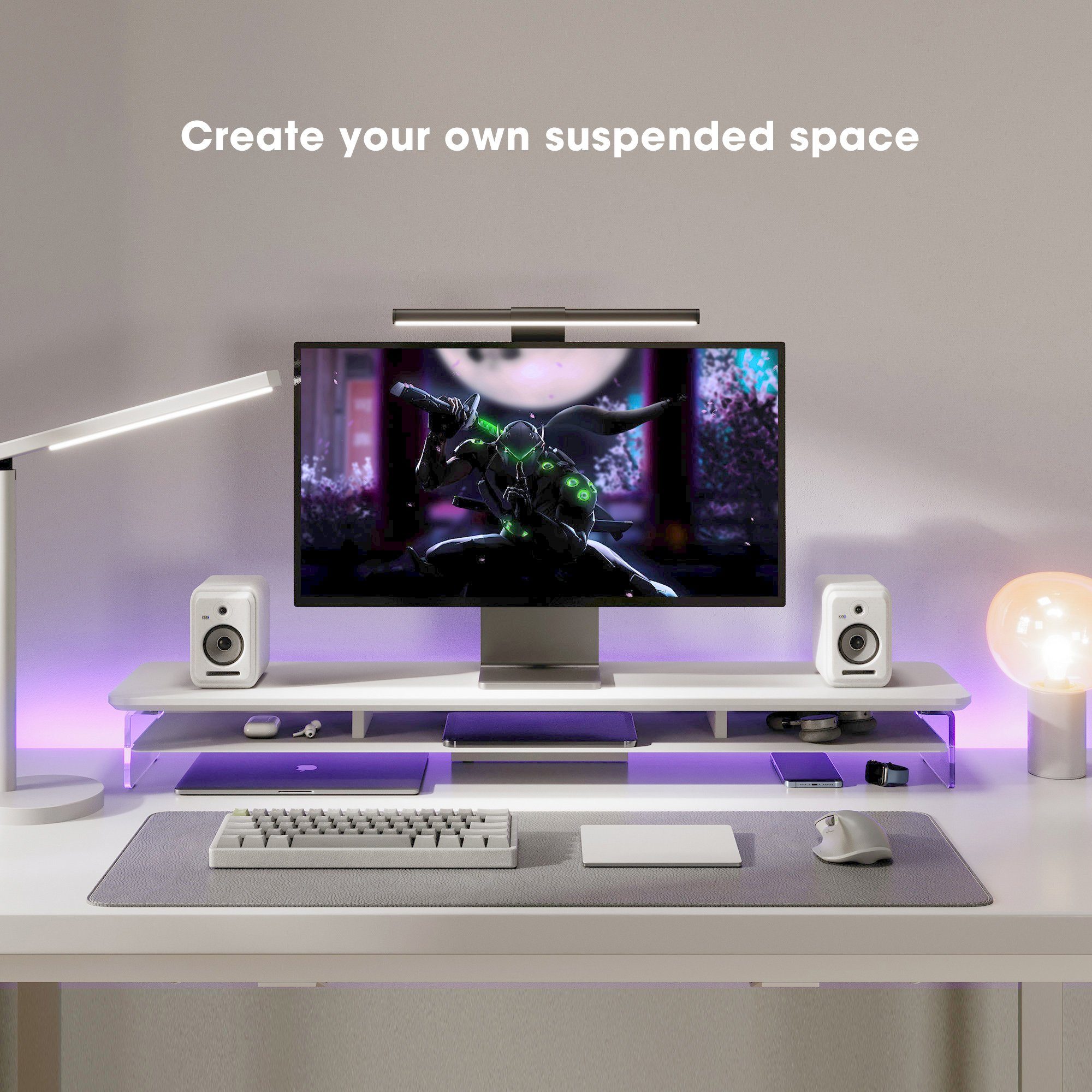 Fenge Monitorständer Dual Computerständer Acryl