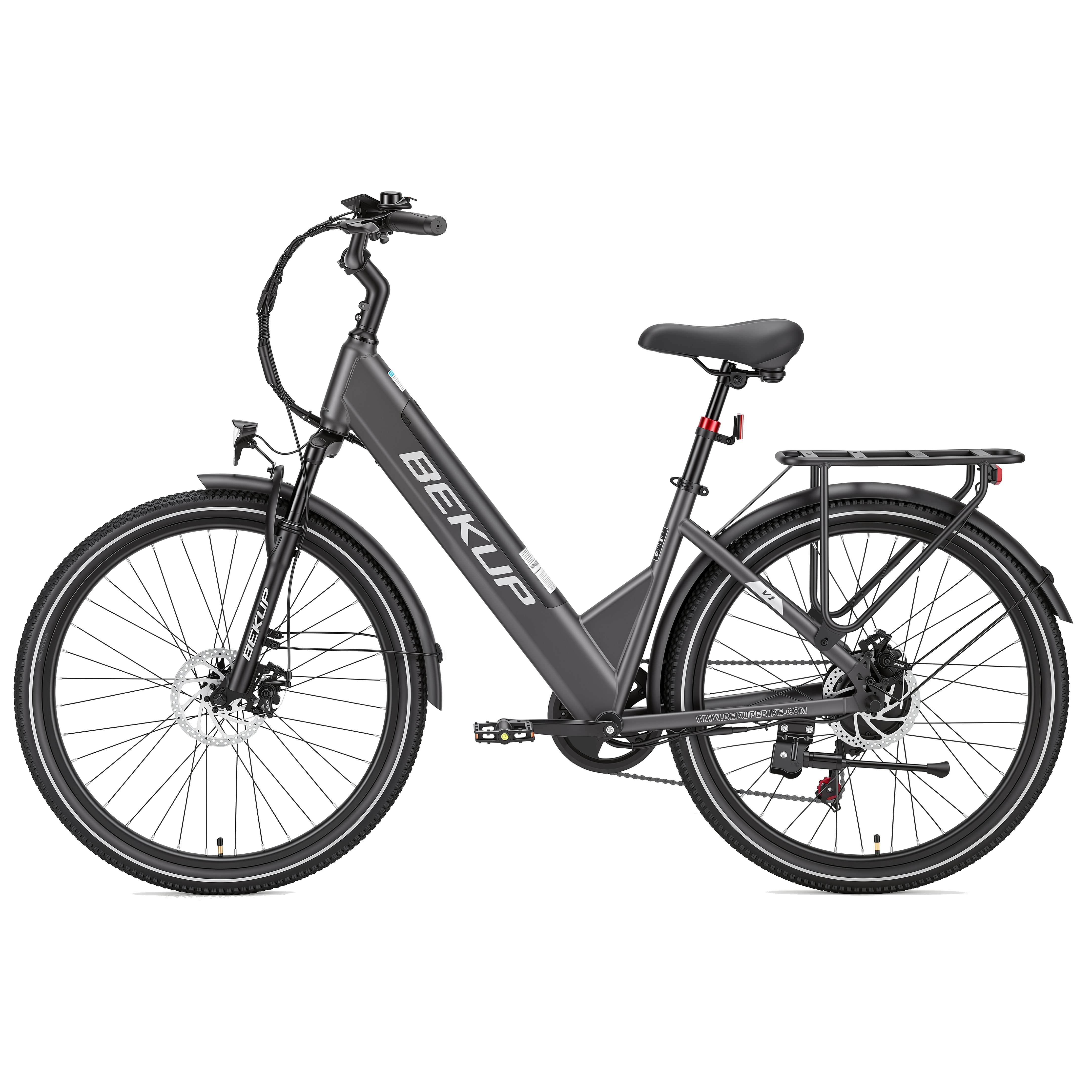TTGO E-Bike Cityrad V1 26 Zoll Fatbike mit 840-Wh-Akku, Shimano 7-Gang und 80 Nm, 7 Gang Shimano Shimano Tourney TZ Schaltwerk, Kettenschaltung, Heckmotor, 522 Wh, (Komplettset, E-Bike inklusive Akku und Ladegerät), Für Pendelwege und Touren mit Hydraulikbremsen und breiten Reifen