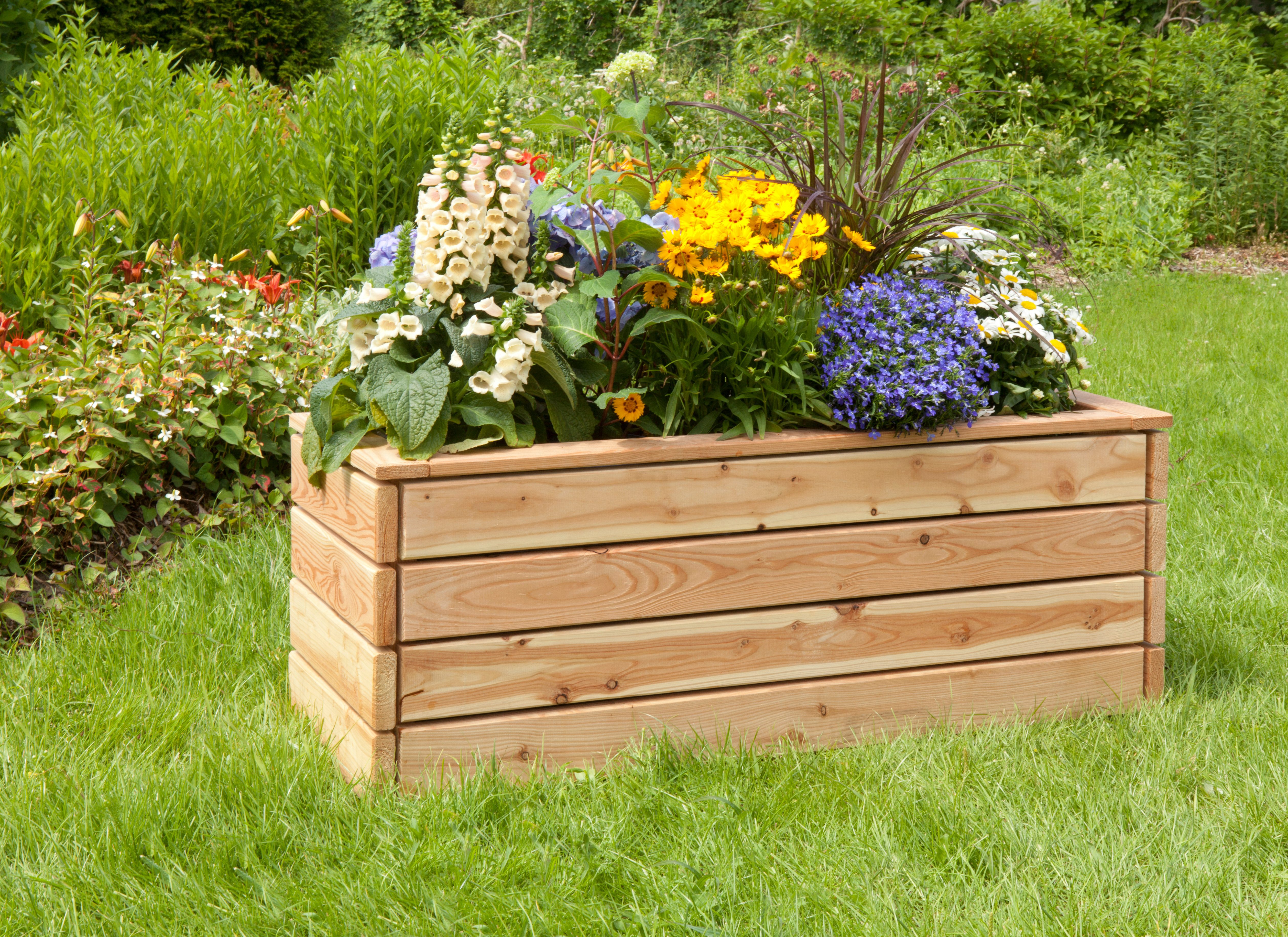 KONIFERA Pflanzkübel aus langlebigem Lärchenholz, BxTxH: 80x40x43 cm
