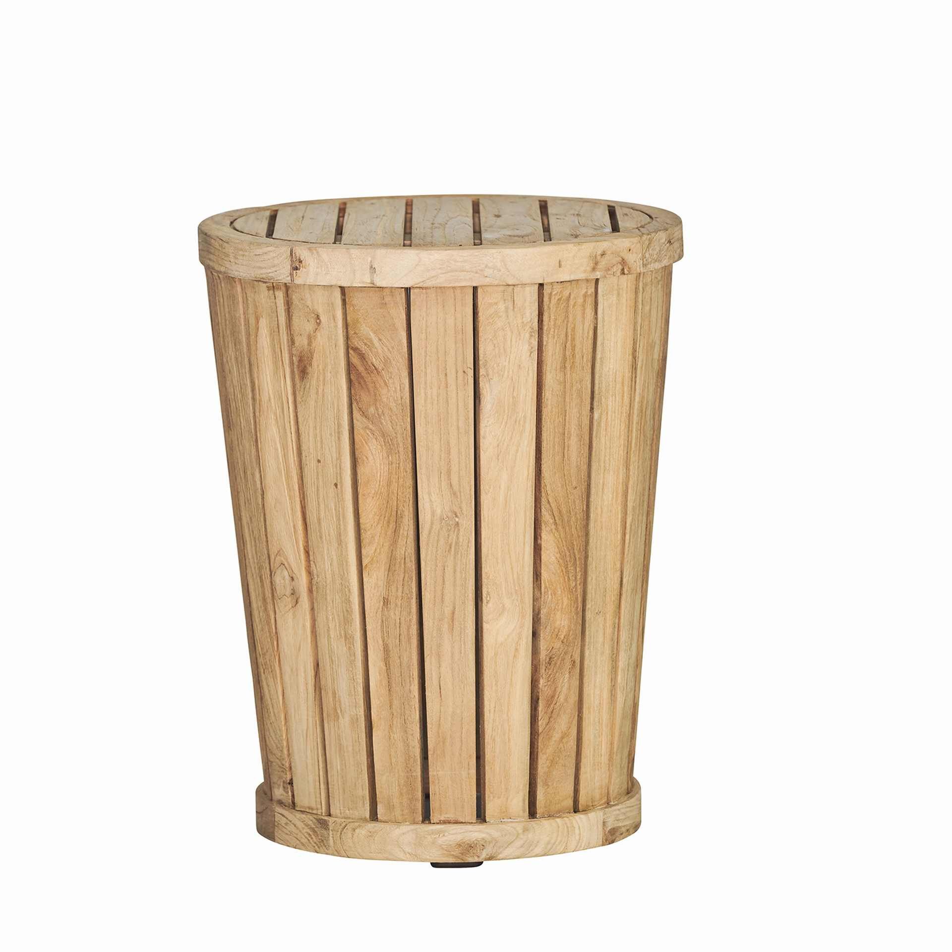 jankurtz Beistelltisch Circus aus recyceltem Teakholz, Ø 40 cm